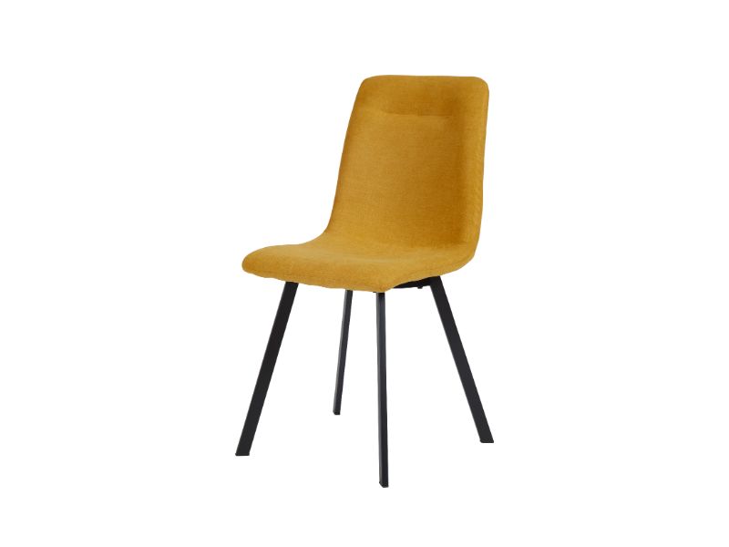 GBO - Eetkamerstoel ST2307-4 - Stof - Geel - 43x43x46cm