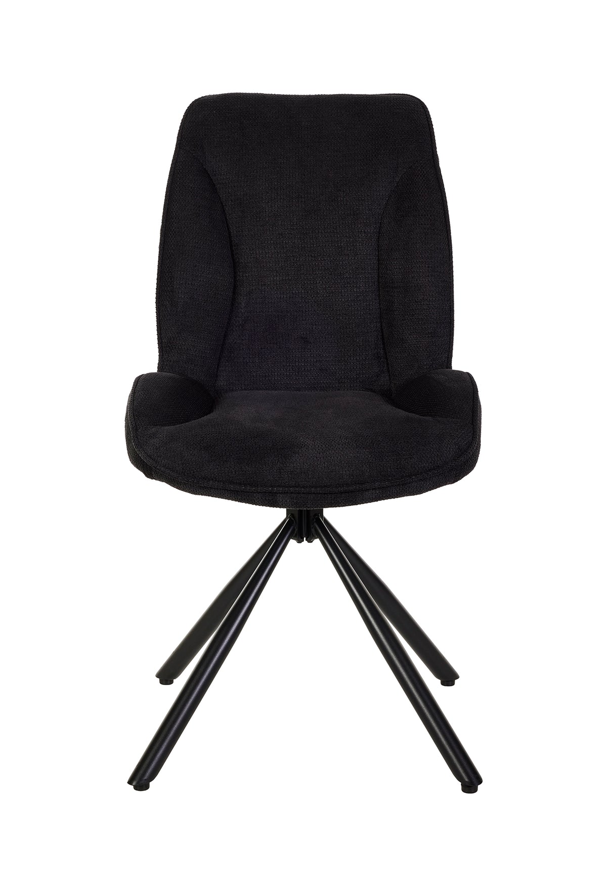 GBO - Chaise de salle à manger ST2309-2 - Tissu - Noir - 46x44x50 cm