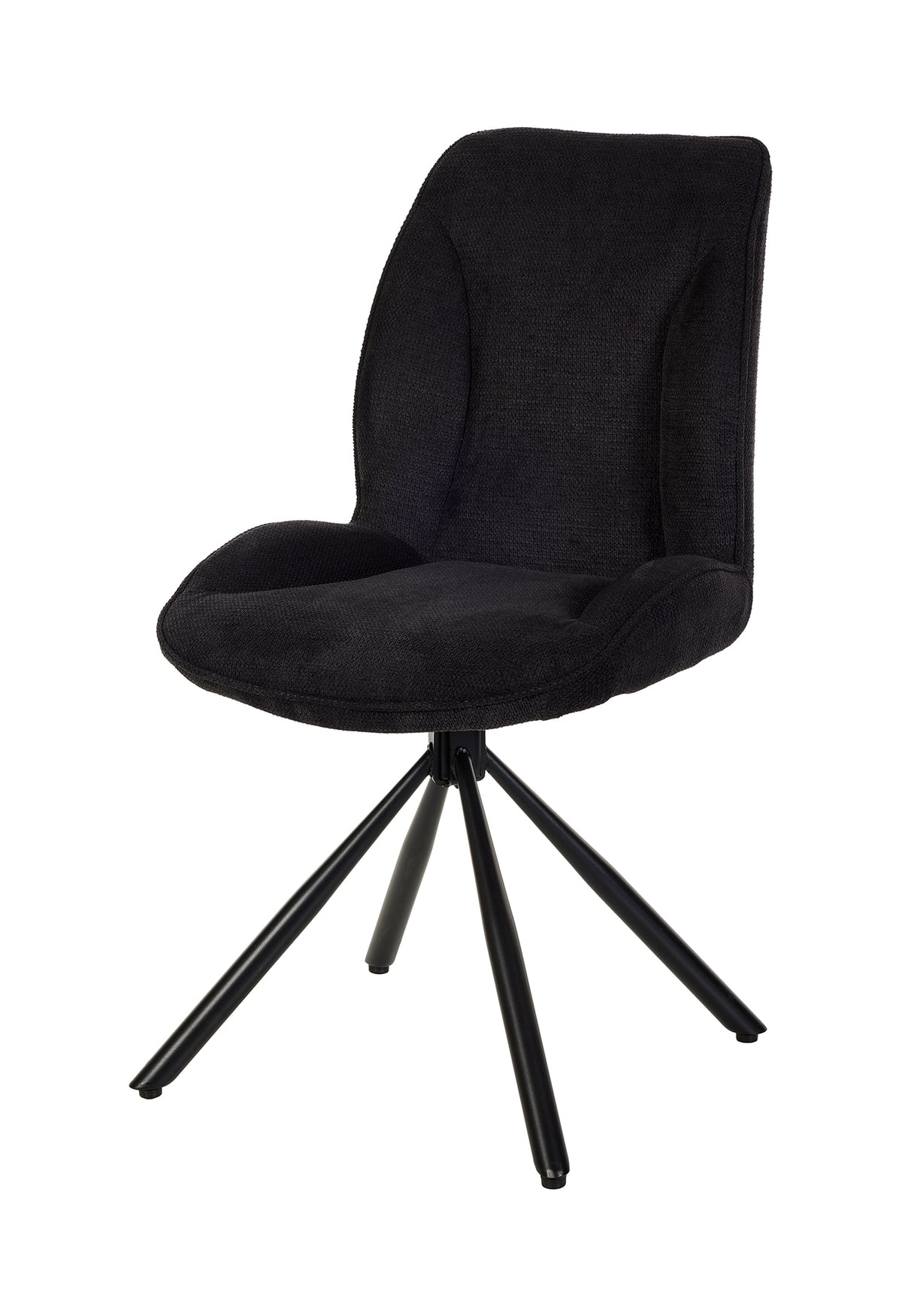 GBO - Chaise de salle à manger ST2309-2 - Tissu - Noir - 46x44x50 cm
