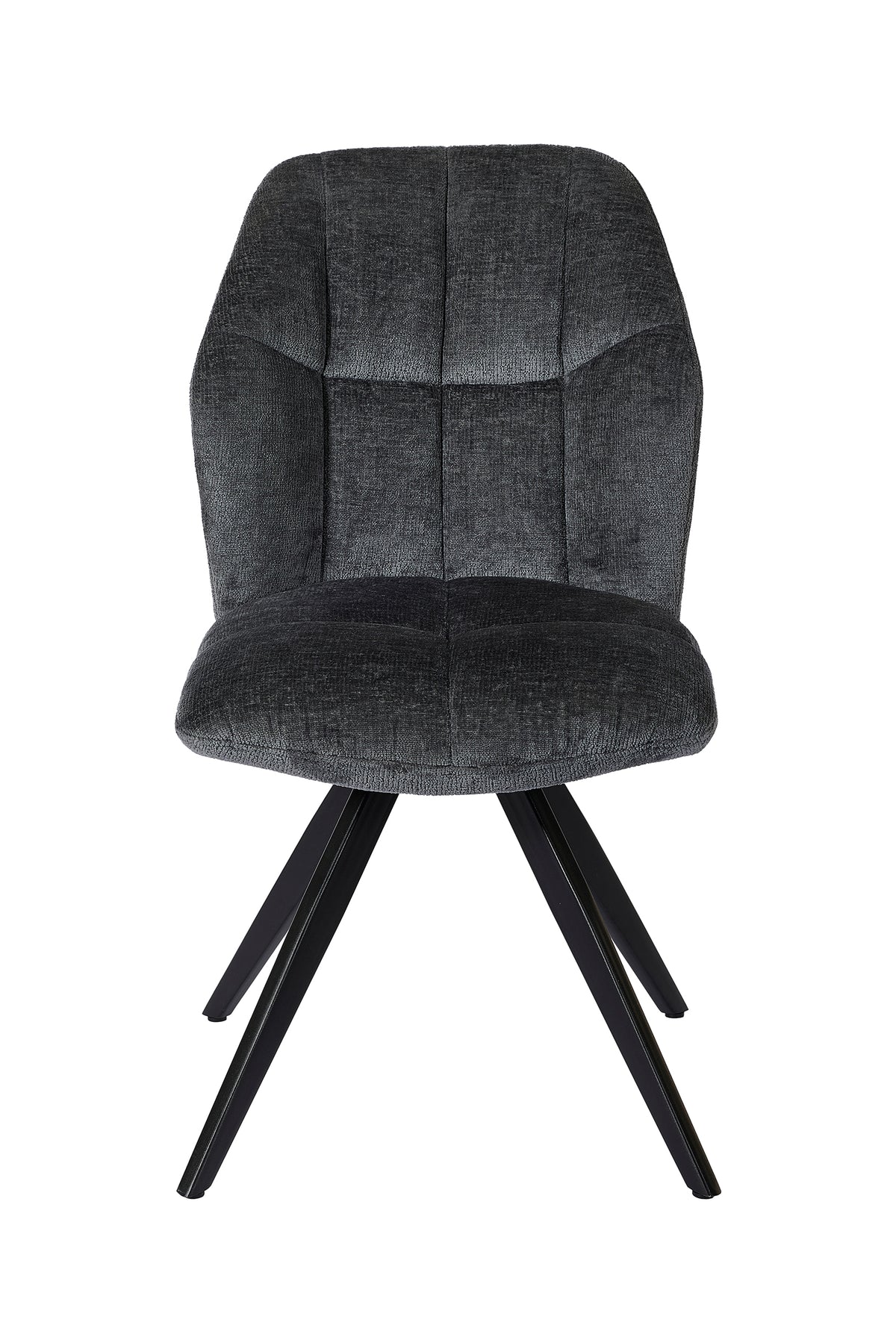 GBO - Chaise de salle à manger ST2319-2 - Tissu - Anthracite - 48x38x50 cm
