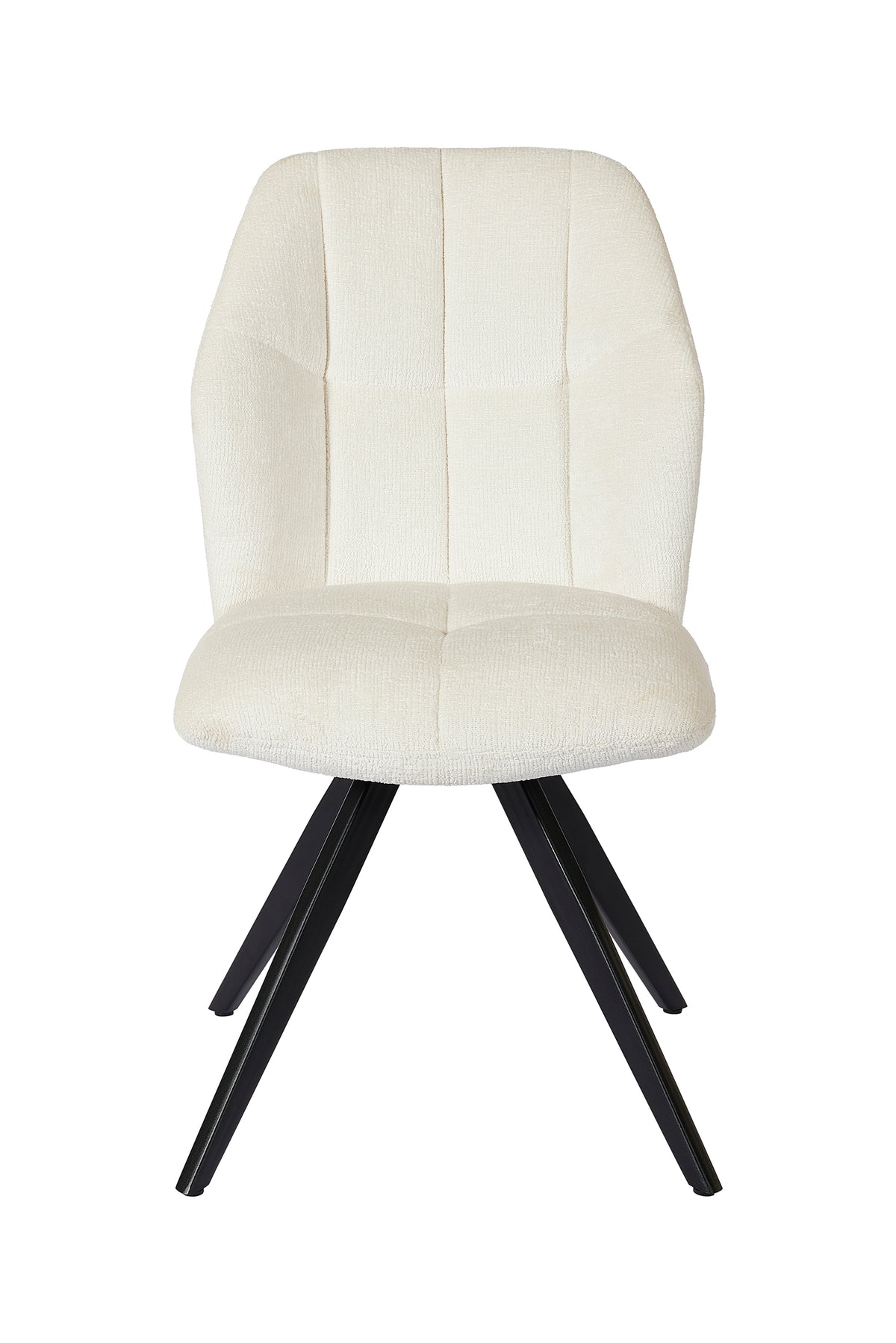 GBO - Chaise de salle à manger ST2319-2 - Tissu - Blanc - 48x38x50 cm