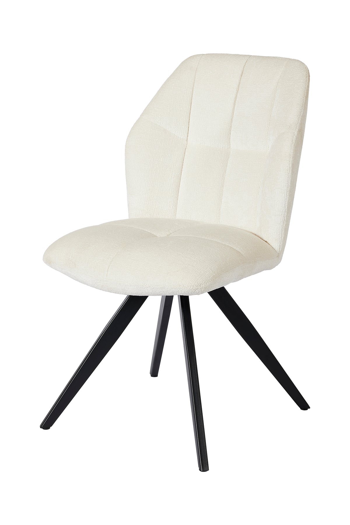 GBO - Chaise de salle à manger ST2319-2 - Tissu - Blanc - 48x38x50 cm