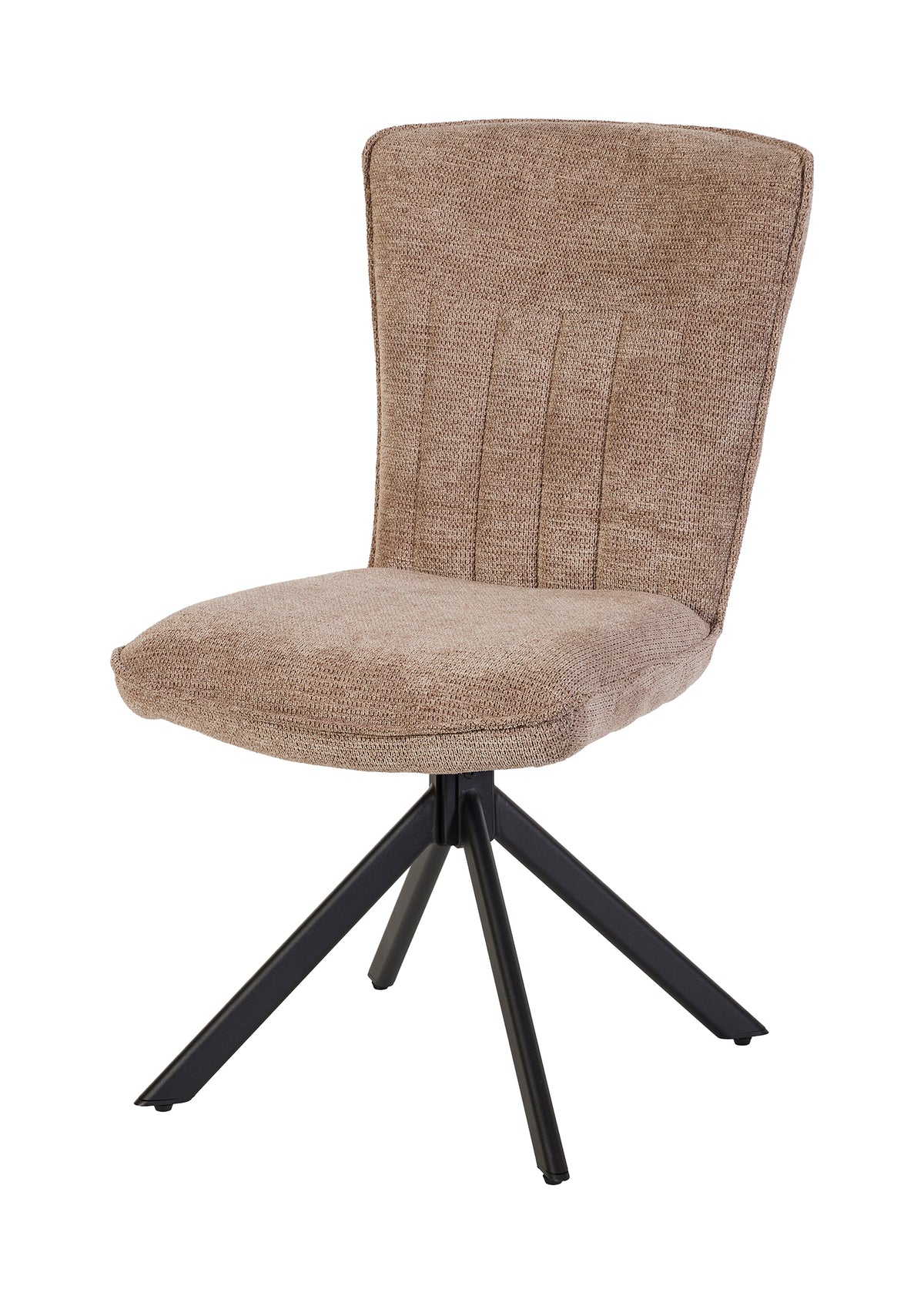 GBO - Chaise de salle à manger ST2504 - Tissu - Marron