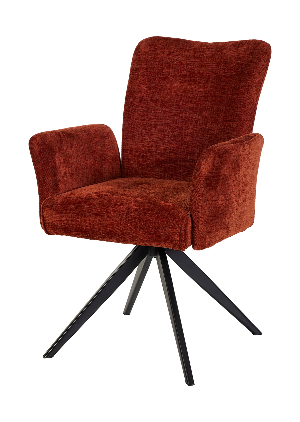 GBO - Chaise de salle à manger ST2508 - Tissu - Rouille