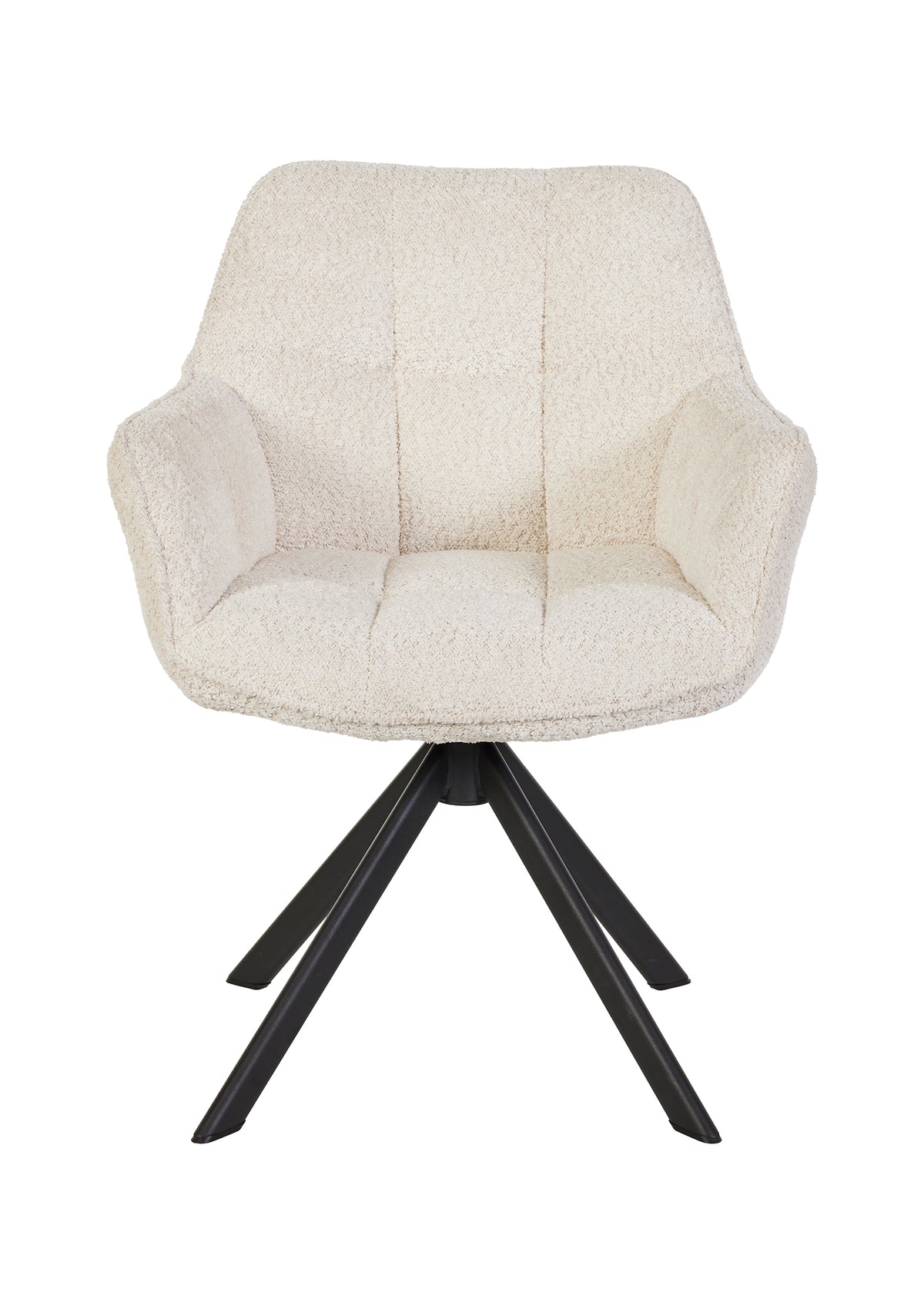 GBO - Chaise de salle à manger ST2512 - Tissu - Blanc