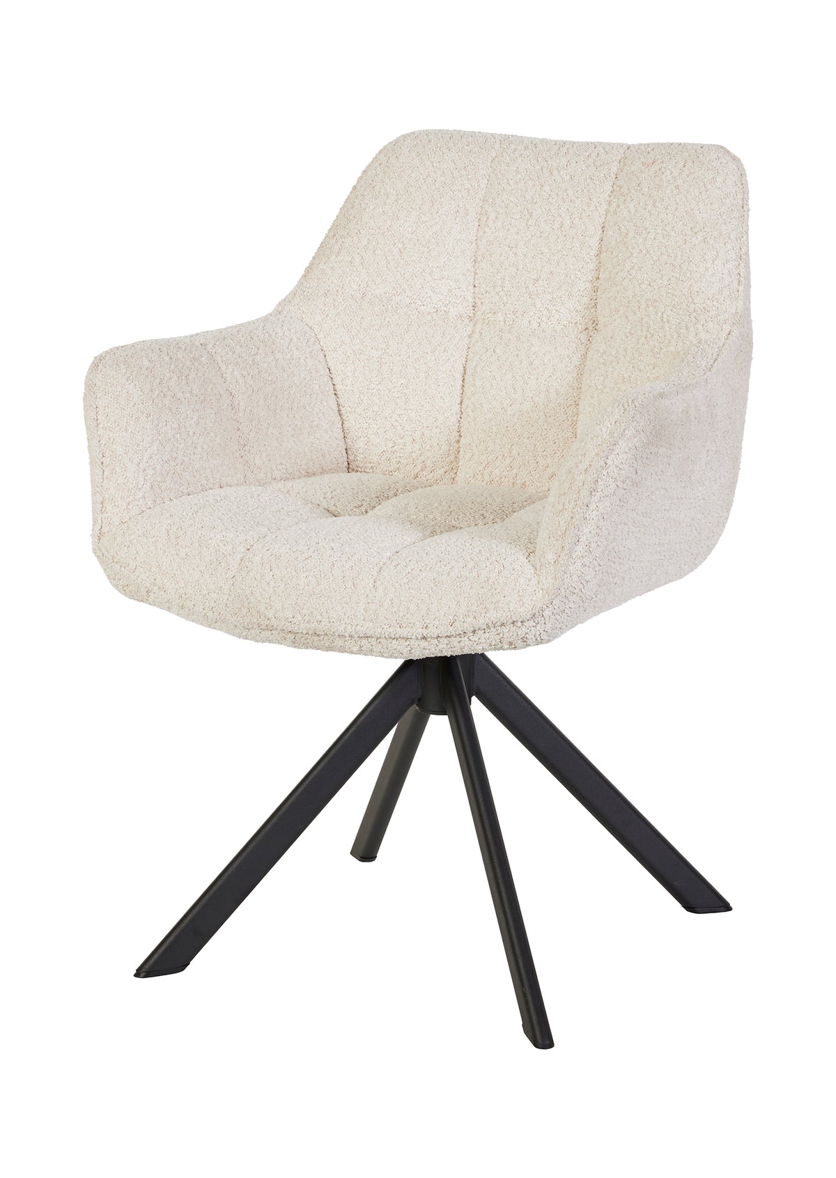 GBO - Chaise de salle à manger ST2512 - Tissu - Blanc