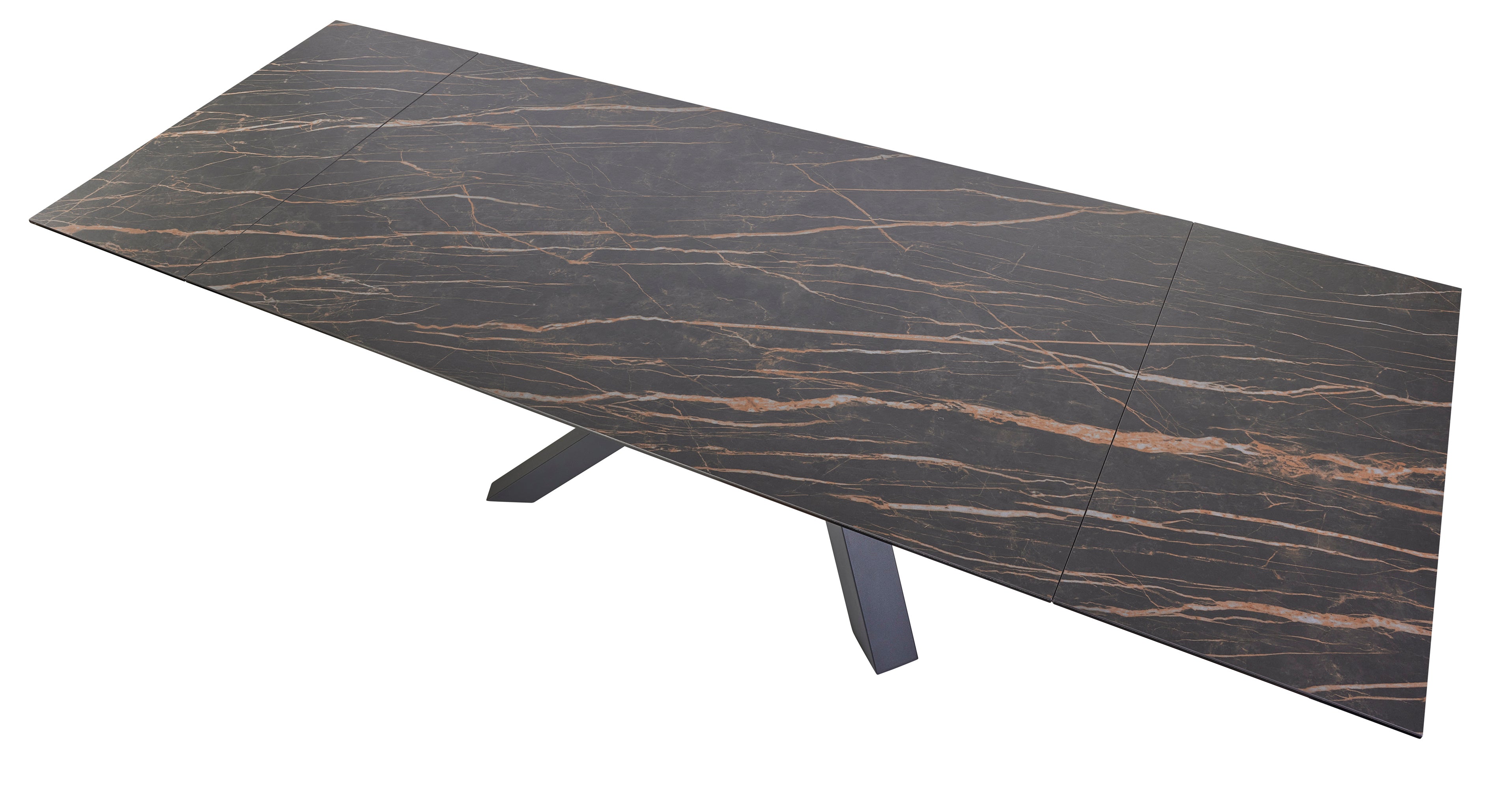 GBO - Table TF2306 - Rectangulaire - Or mat - 180 ( 280 ) x 100 x 76 cm
