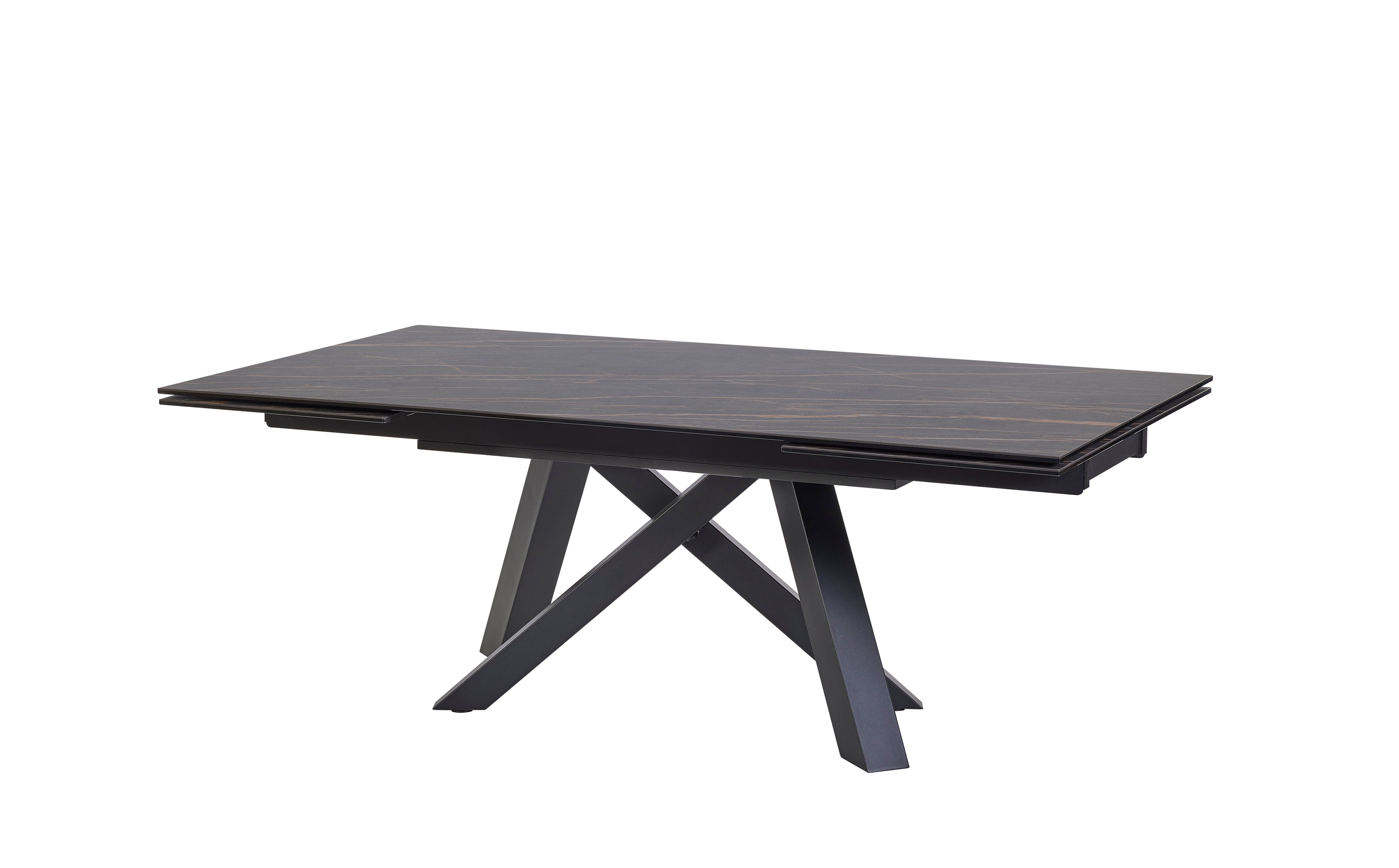 GBO - Table TF2306 - Rectangulaire - Or mat - 180 ( 280 ) x 100 x 76 cm