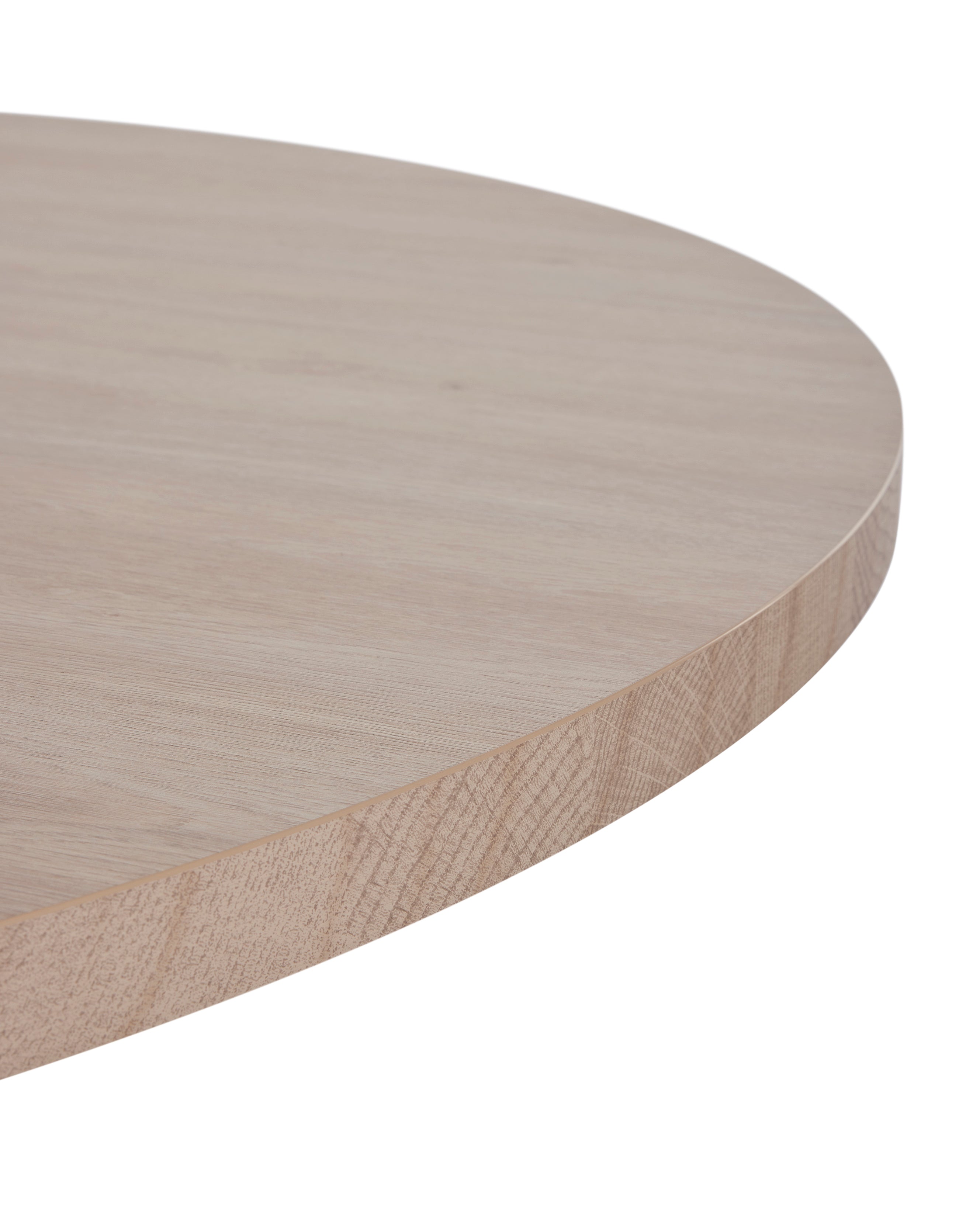 GBO - Table de salle à manger Umberto Ronde – Chêne urbain - 130x130x77 cm