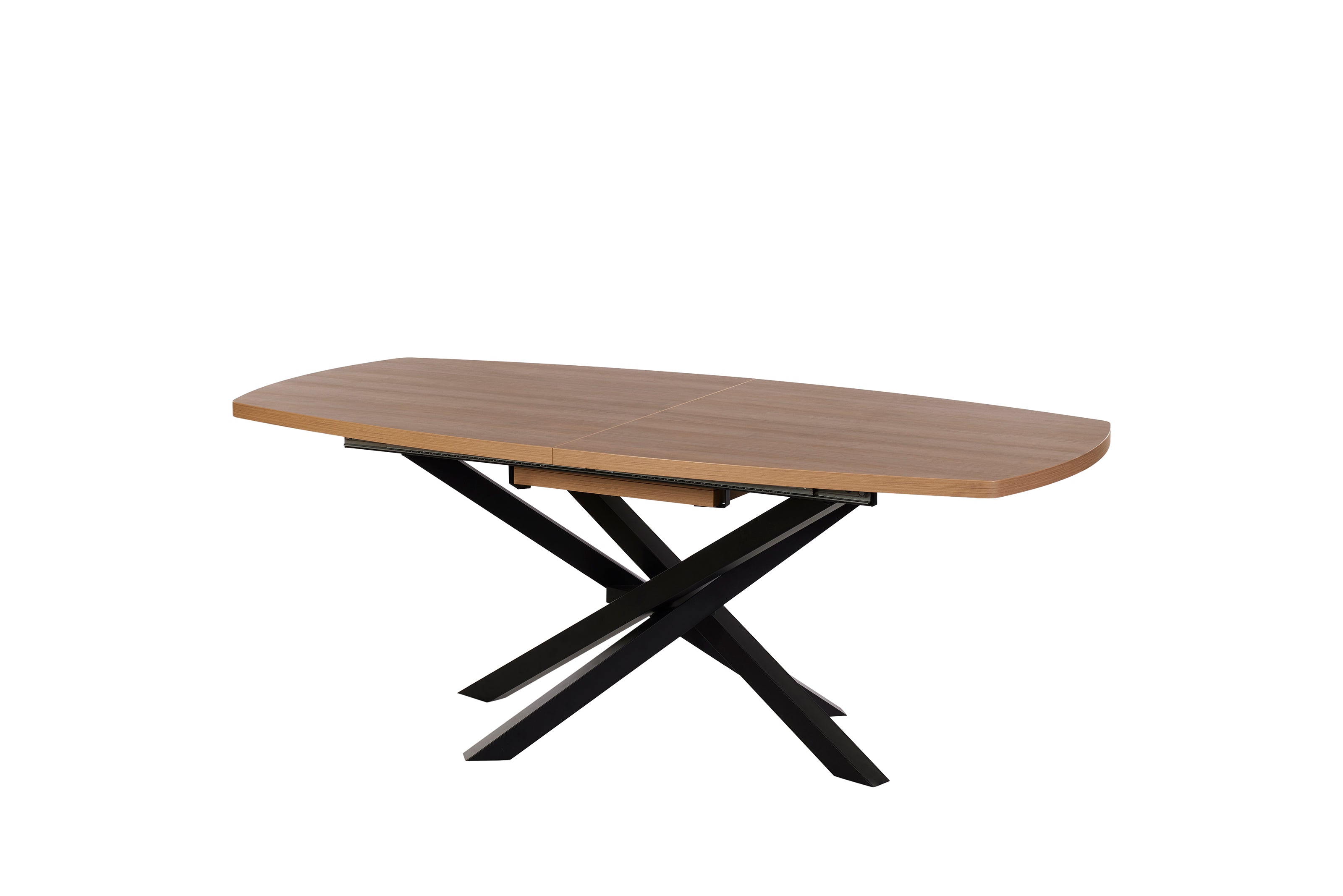 GBO - Table à manger Valerio TF2415 - Ovale extensible - Noyer clair - 200->250x 100x76 cm