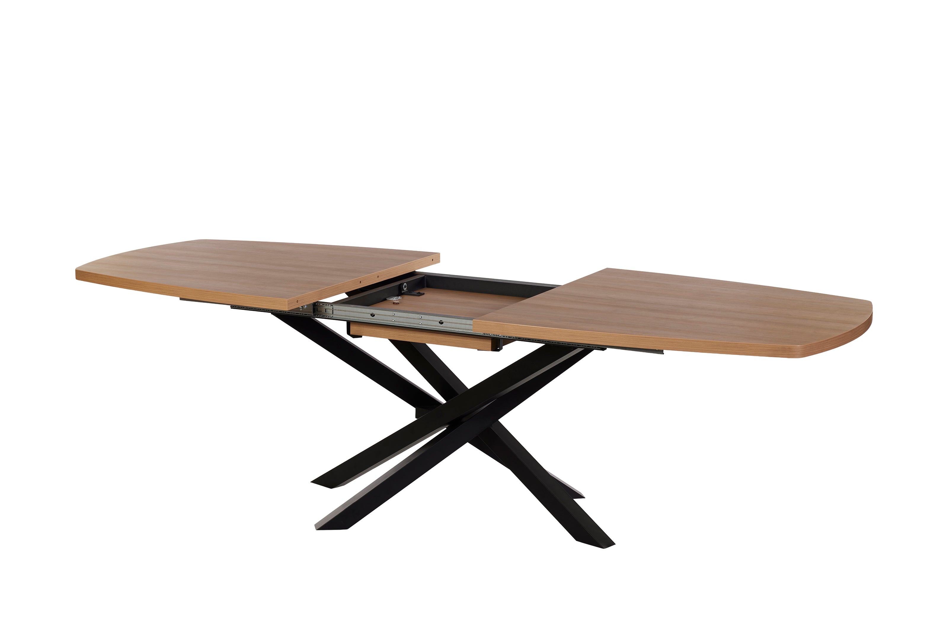 GBO - Table de salle à manger Valerio TF2415 - Ovale - Noyer clair - 200 x 100 x 76 cm
