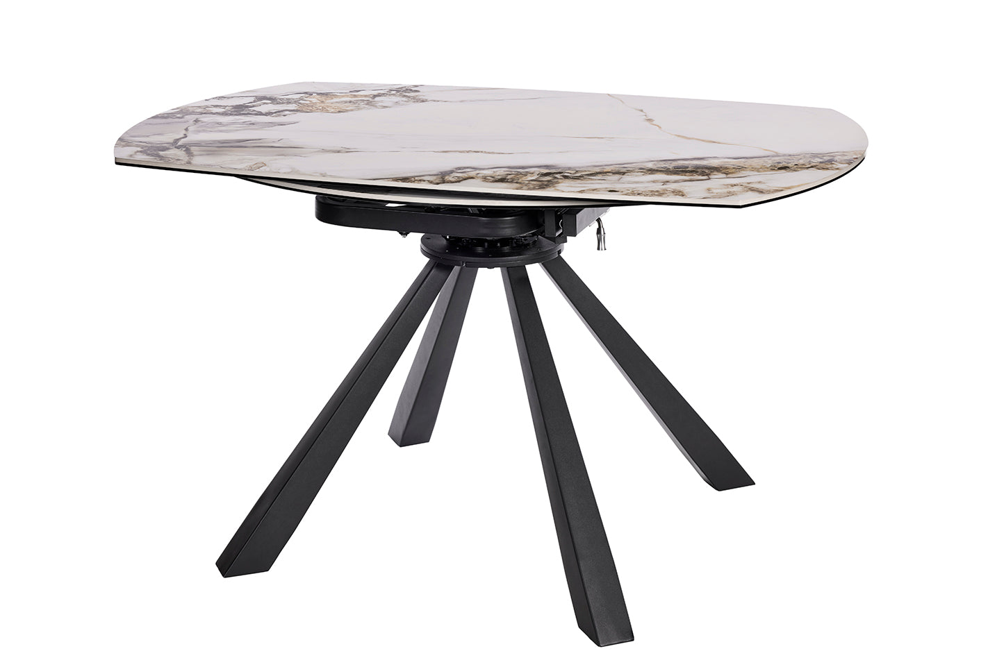 GBO - Table ronde de Kera - Marbre Linate - 115 (190) x 190 x 75 cm