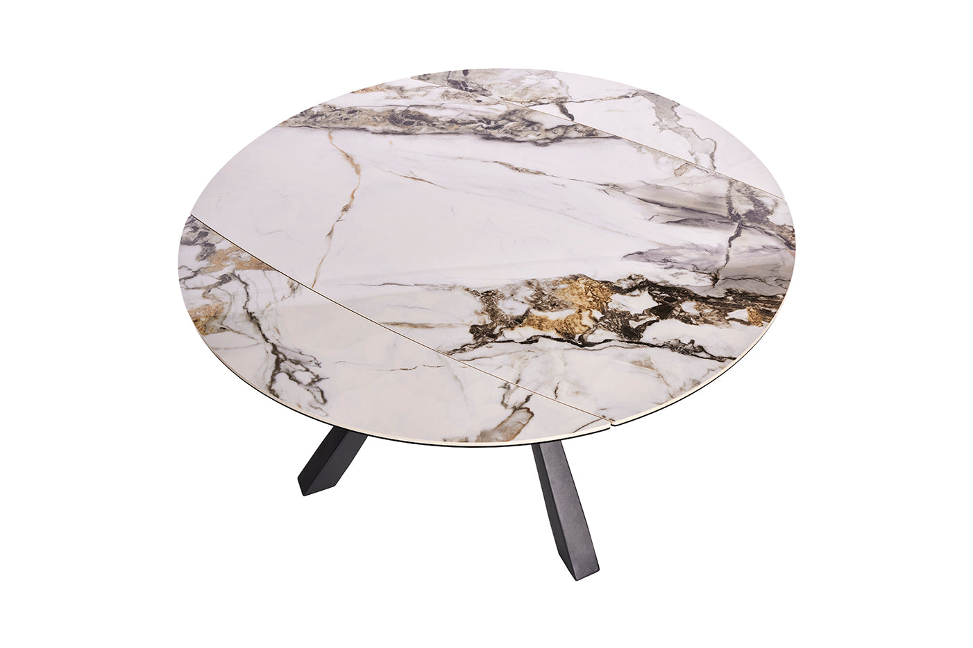 GBO - Eettafel Keramisch Rond TF2508 - 115 (190) x 190 x 75 cm