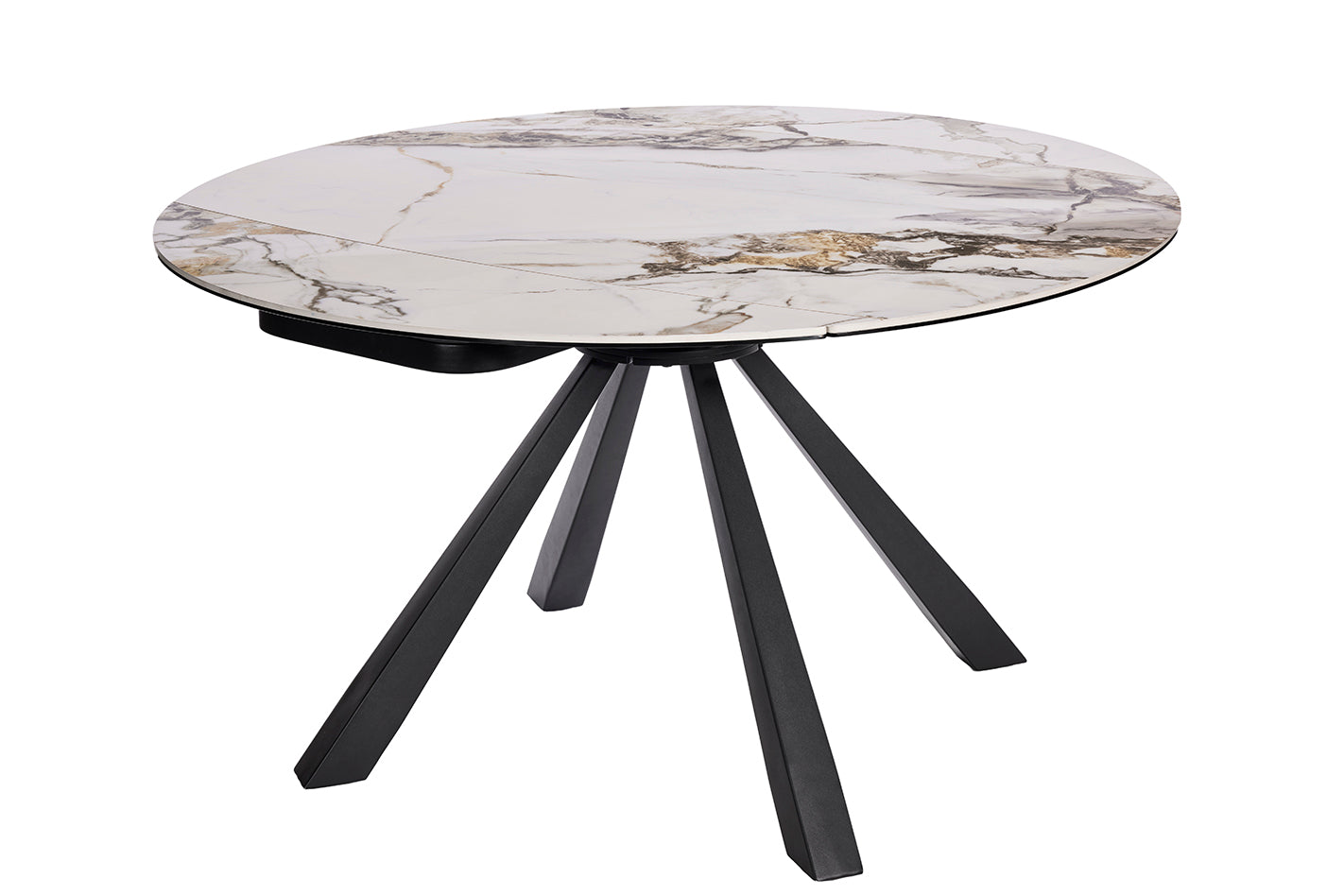GBO - Table ronde de Kera - Marbre Linate - 115 (190) x 190 x 75 cm
