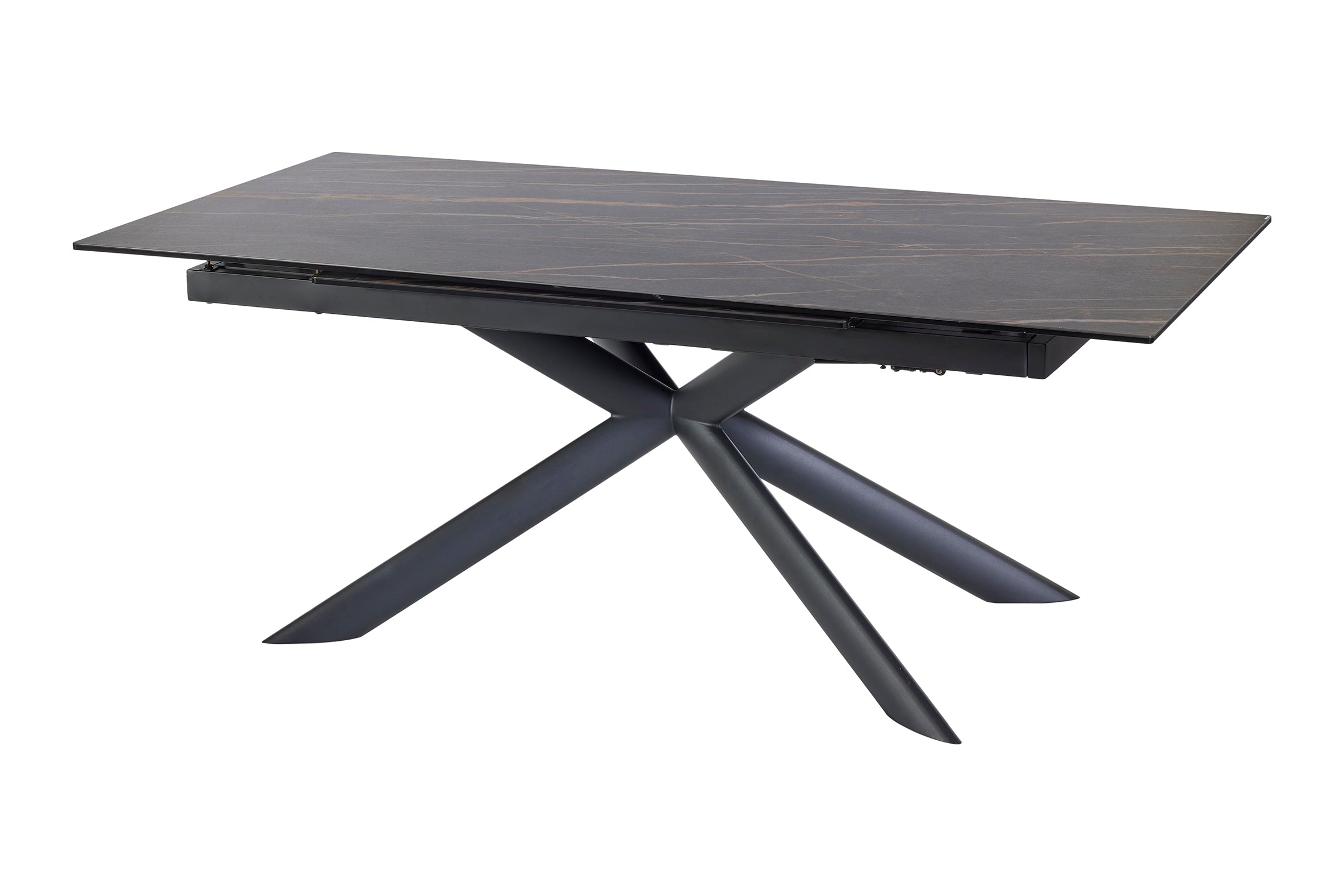 GBO - Table à manger céramique rectangulaire TF2511 - Anthracite - 200 (300) x 100 x 76 cm