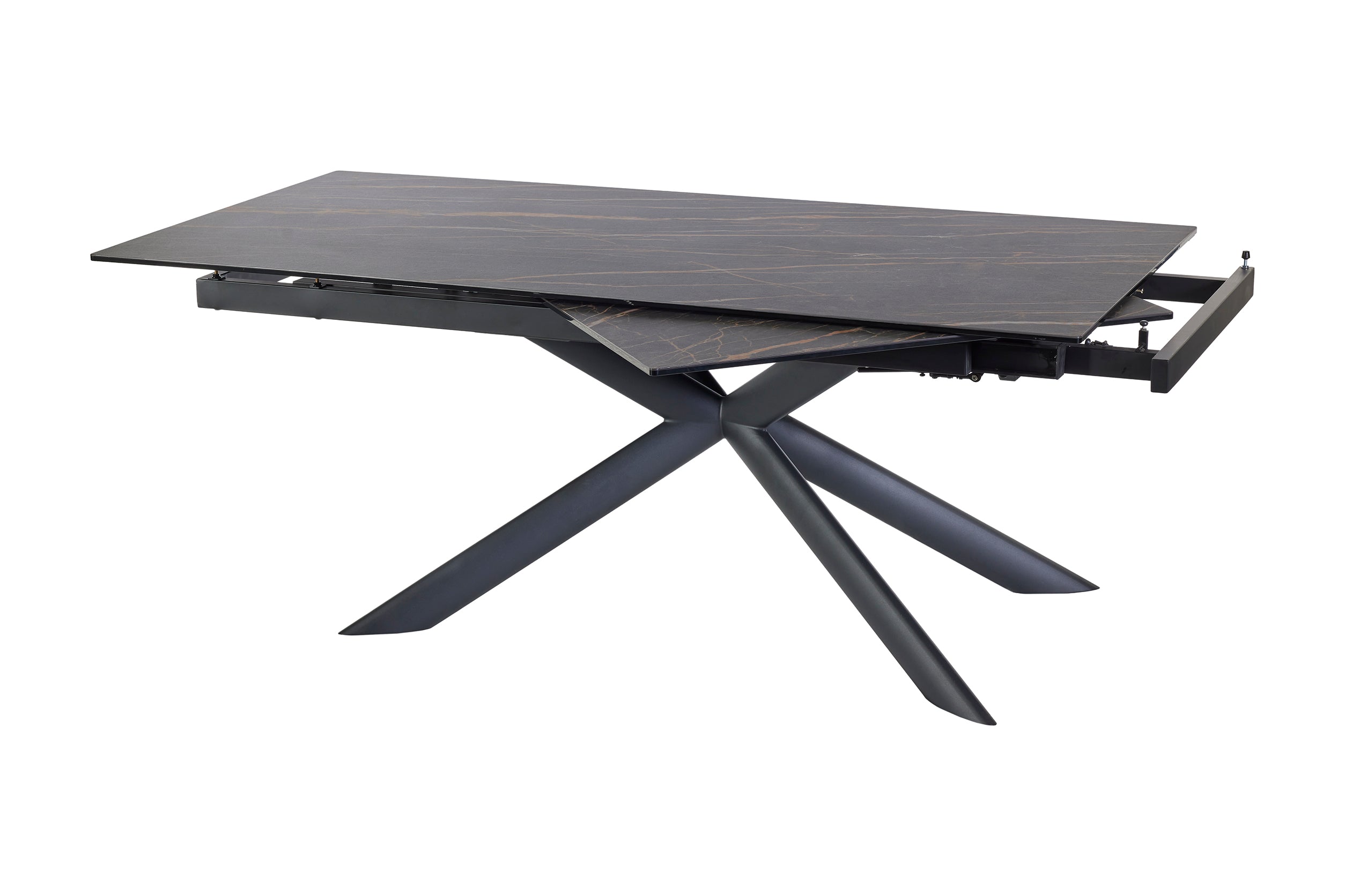 GBO - Eettafel Keramisch Rechthoekig TF2511 - Antraciet - 200 (300) x 100 x 76 cm