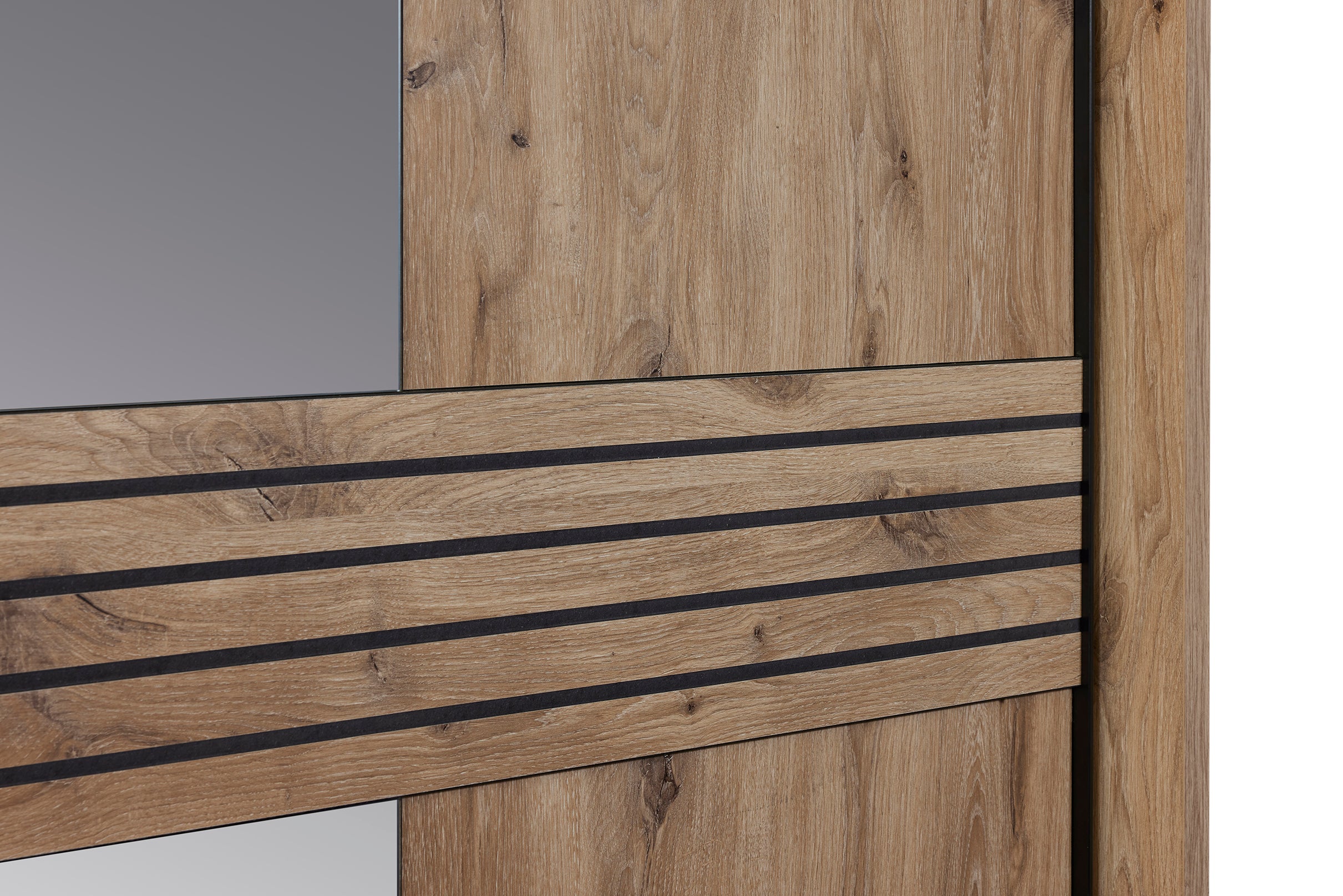GBO - Kleerkast 2 schuifdeuren Tanya - Canyon oak - 280x220x70cm