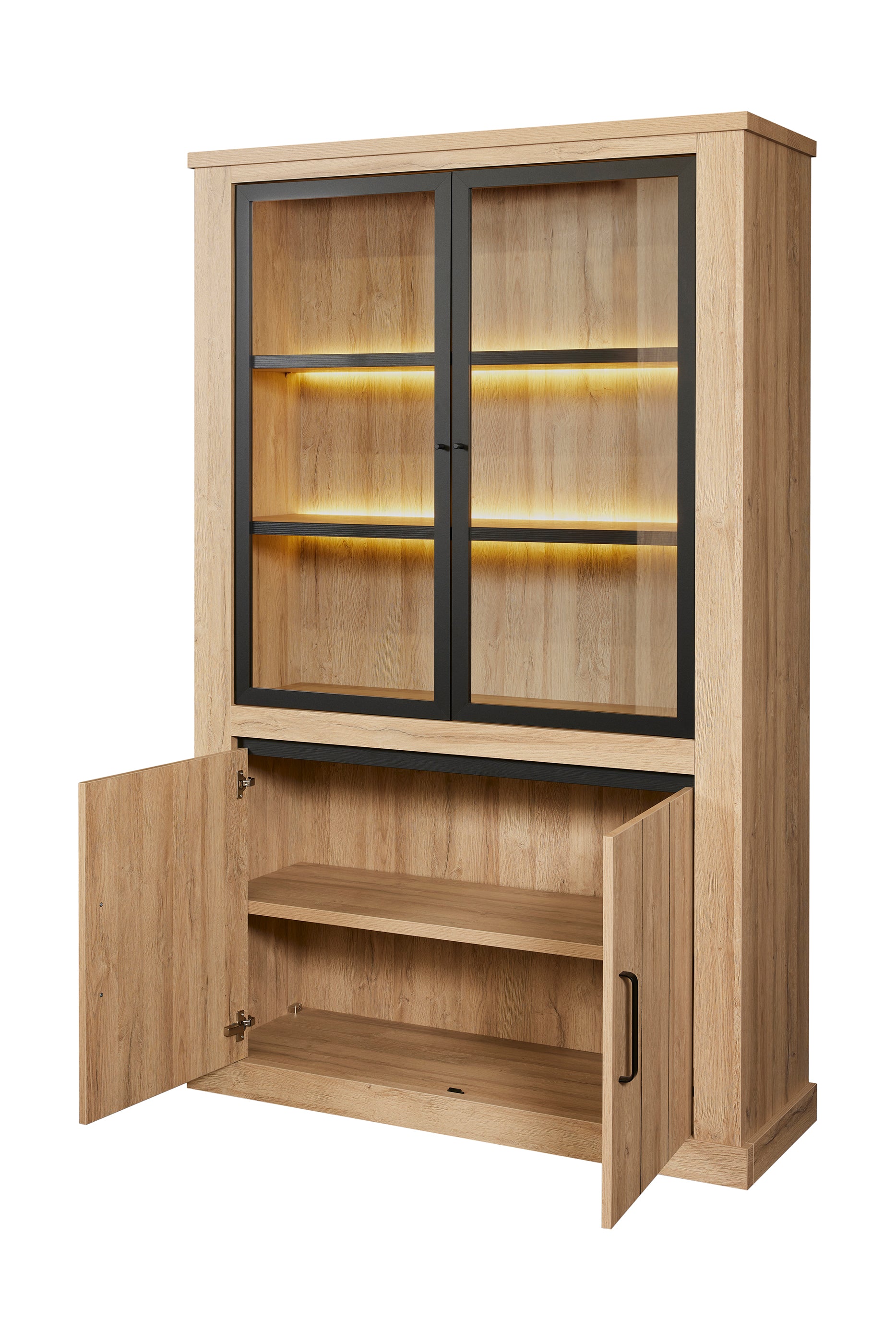 GBO - Vitrine Tibo - French oak - 136x220x48cm