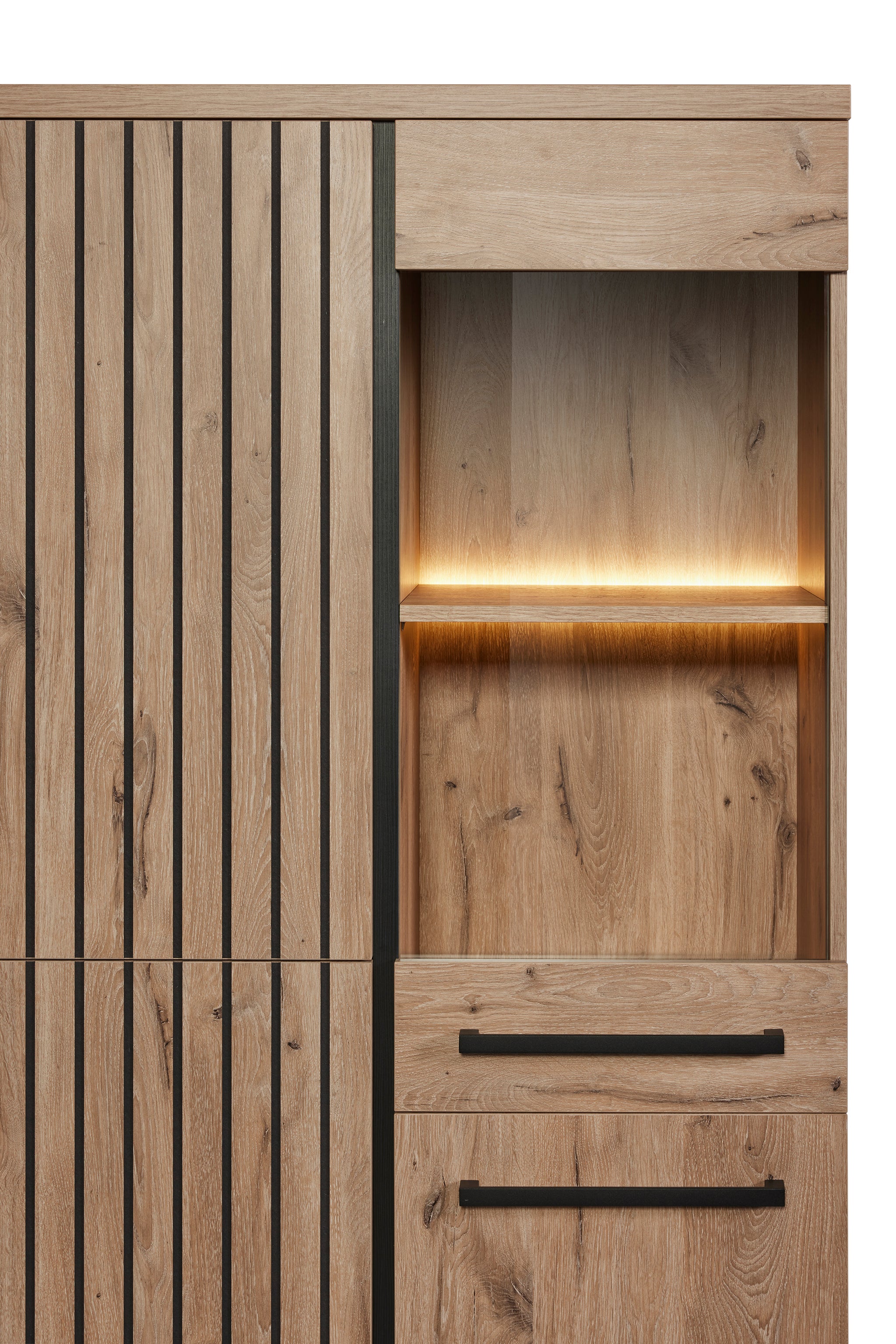 GBO - Vitrine Tim - Canyon oak - 108x180x46cm