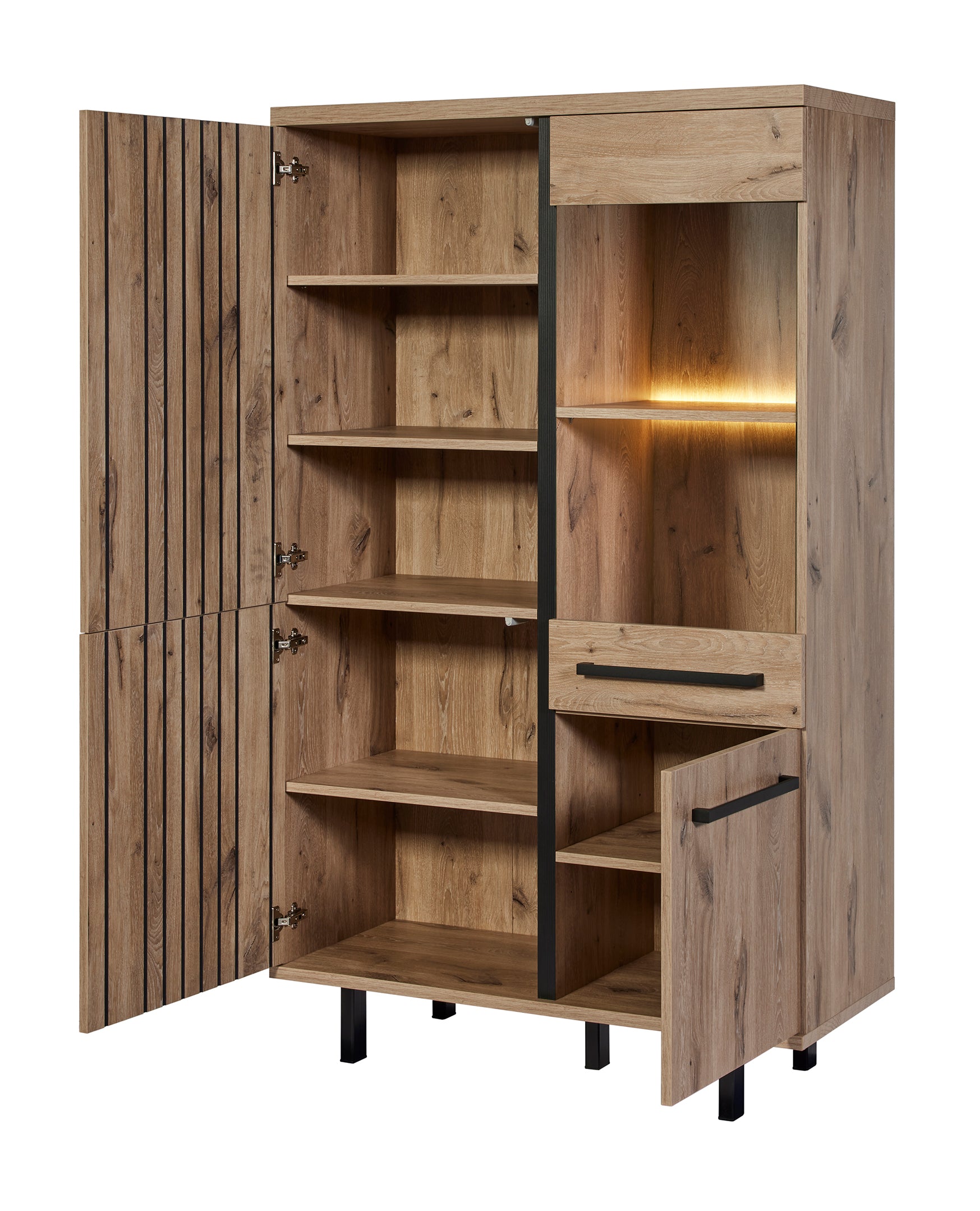 GBO - Vitrine Tim - Canyon oak - 108x180x46cm