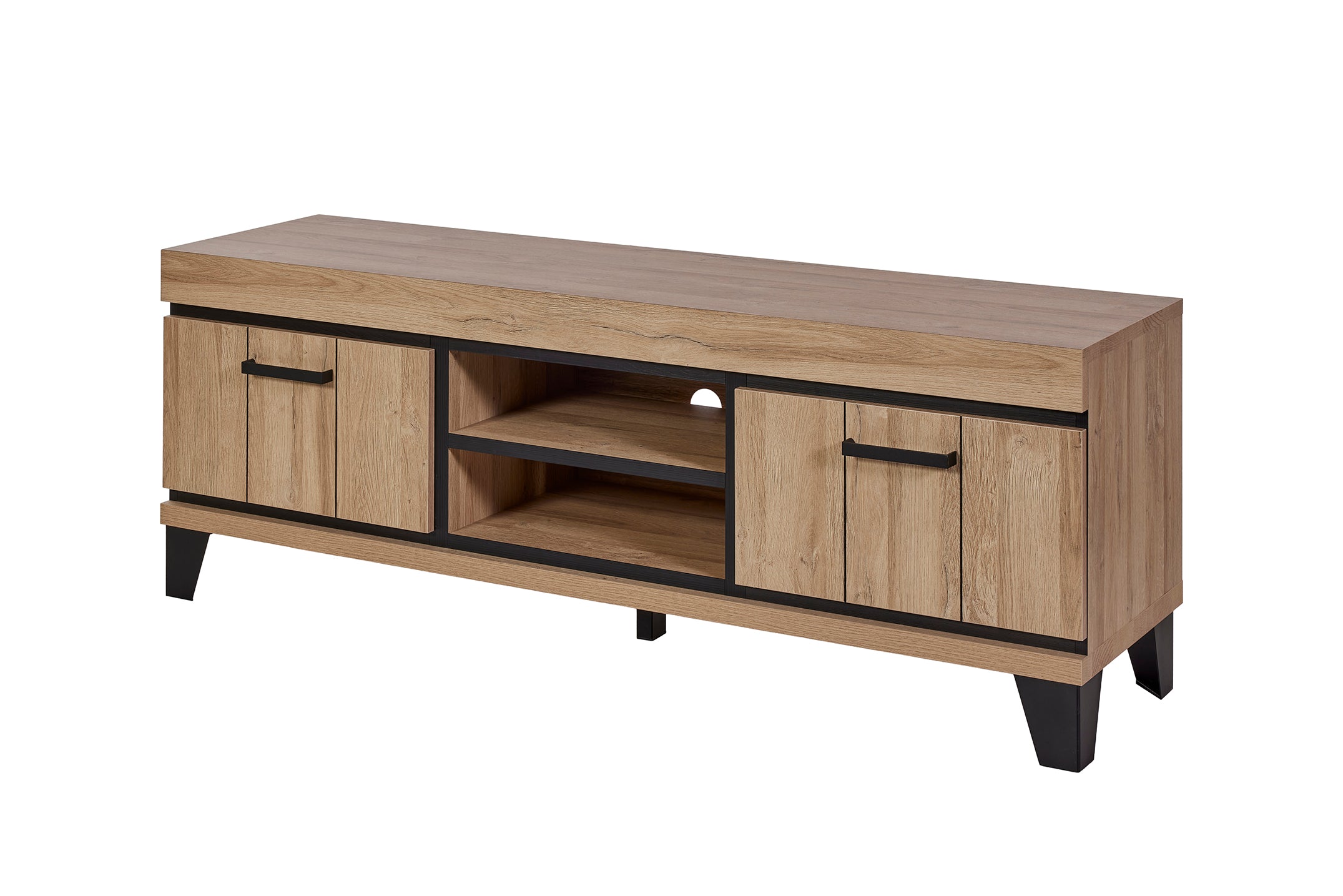GBO - Meuble TV Titus – 167x60x48 cm – Chêne Français