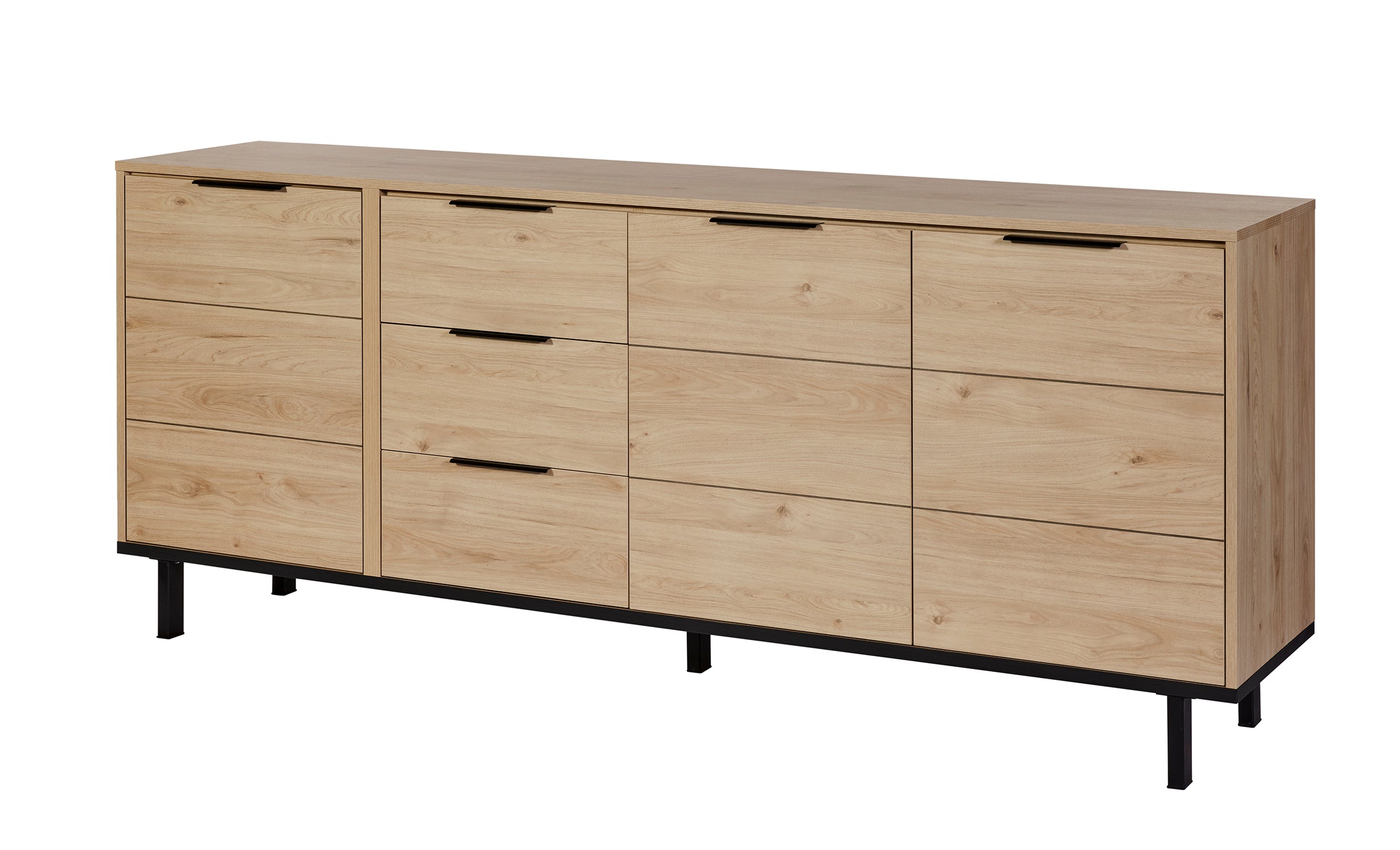 GBO - Buffet Toby – 225x90x46 cm – Chêne Castella