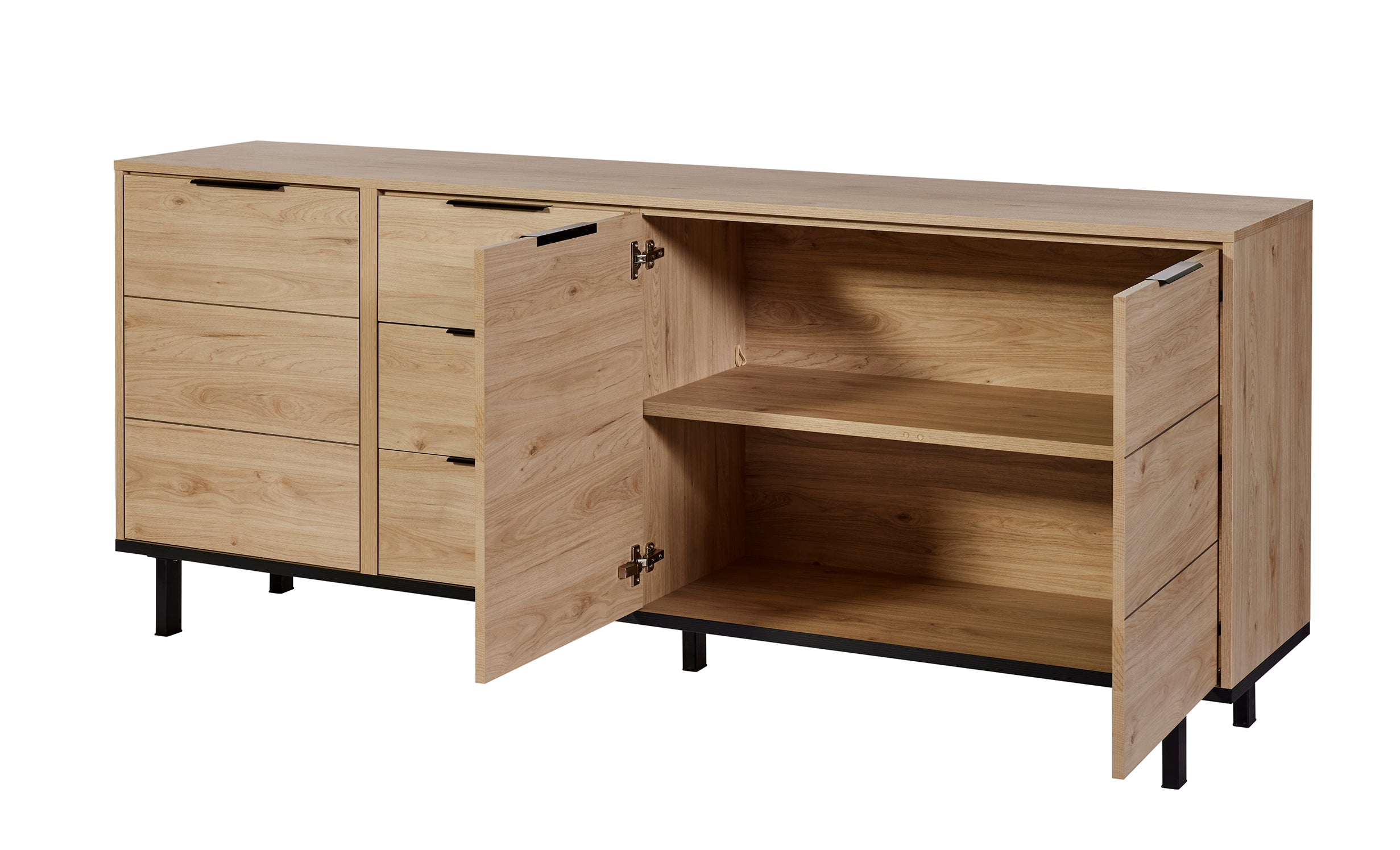 GBO - Buffet Toby – 225x90x46 cm – Chêne Castella
