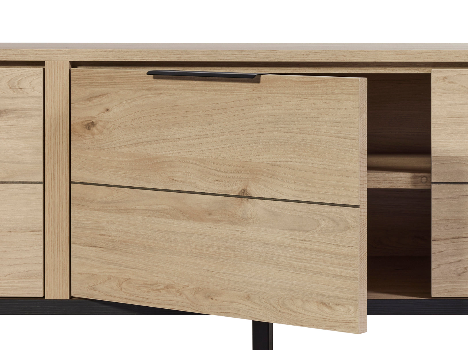 GBO - Meuble TV Toby – 172x55x46 cm – Chêne Castella