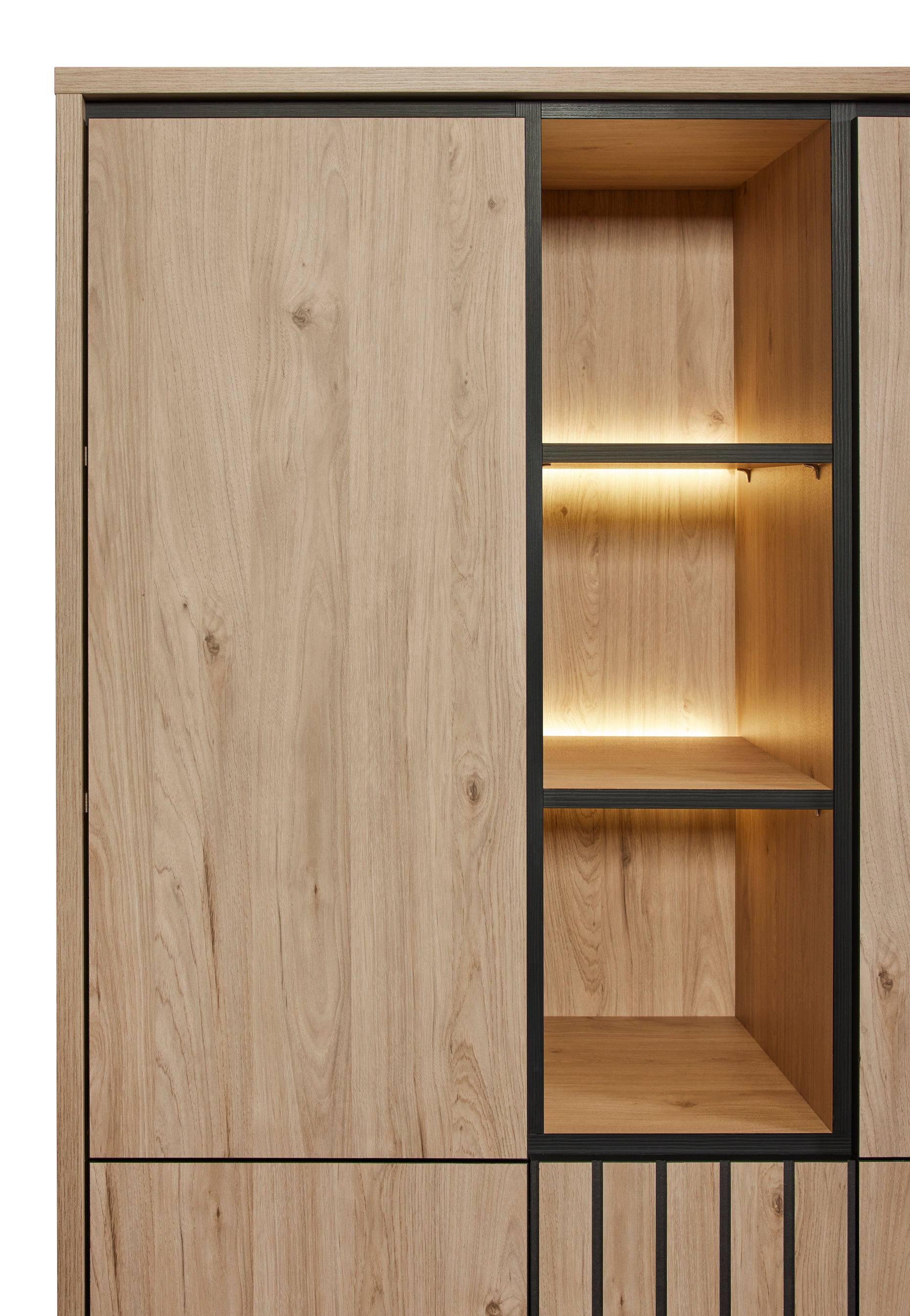 GBO - Bar Travis – 117x185x45 cm – Castella/Nox – avec éclairage