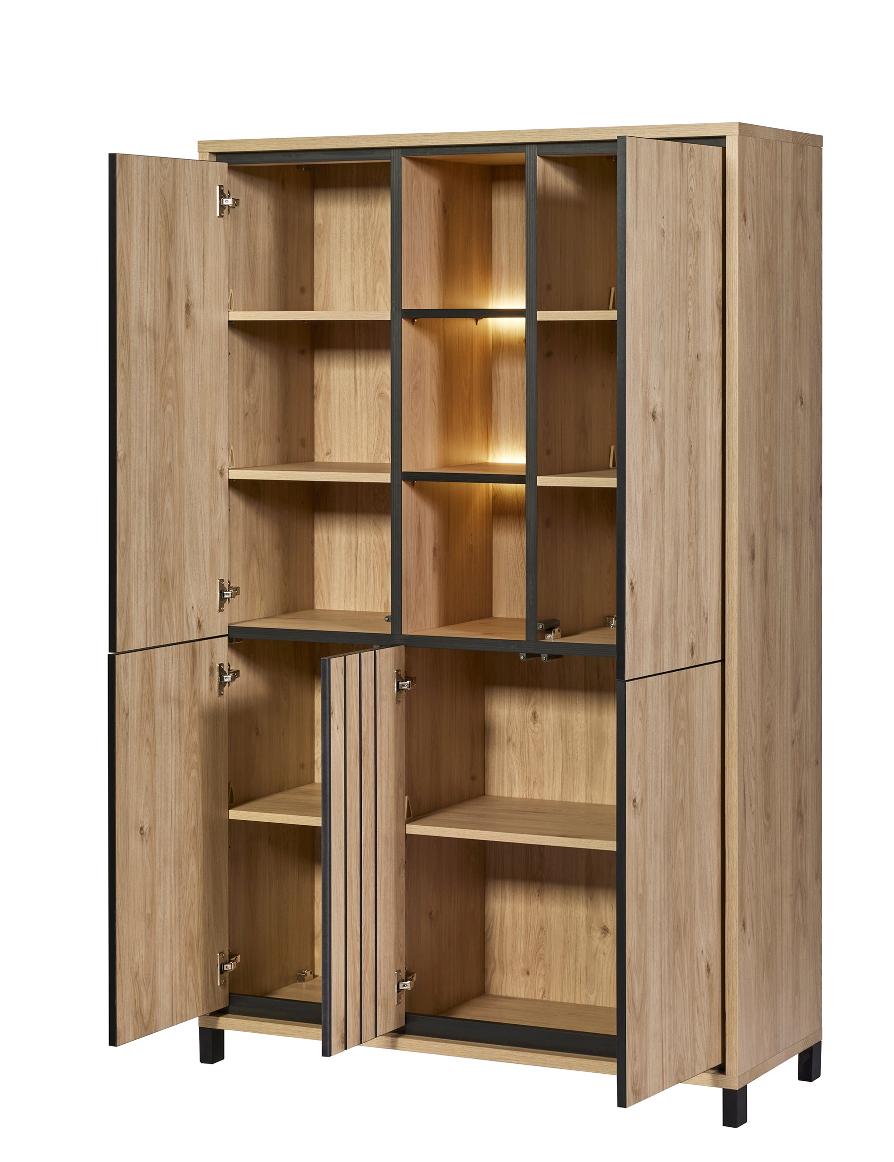 GBO - Bar Travis – 117x185x45 cm – Castella/Nox – avec éclairage