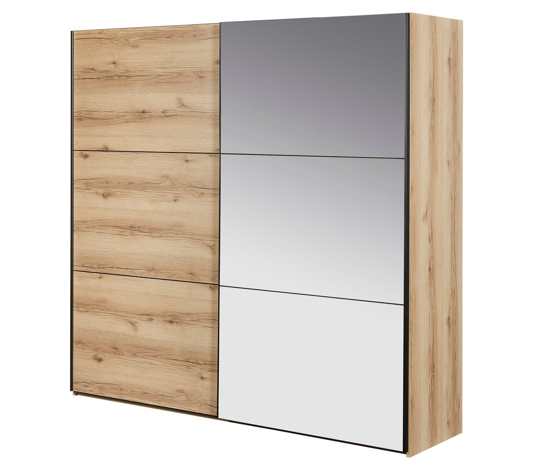 GBO - Kleerkast 2 schuifdeuren Twiggy - Nebraska oak - 220x211x60cm