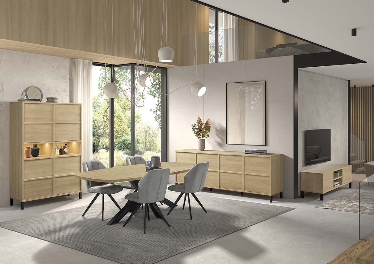 GBO - Eetkamer set Umberto 2 – Urban Oak