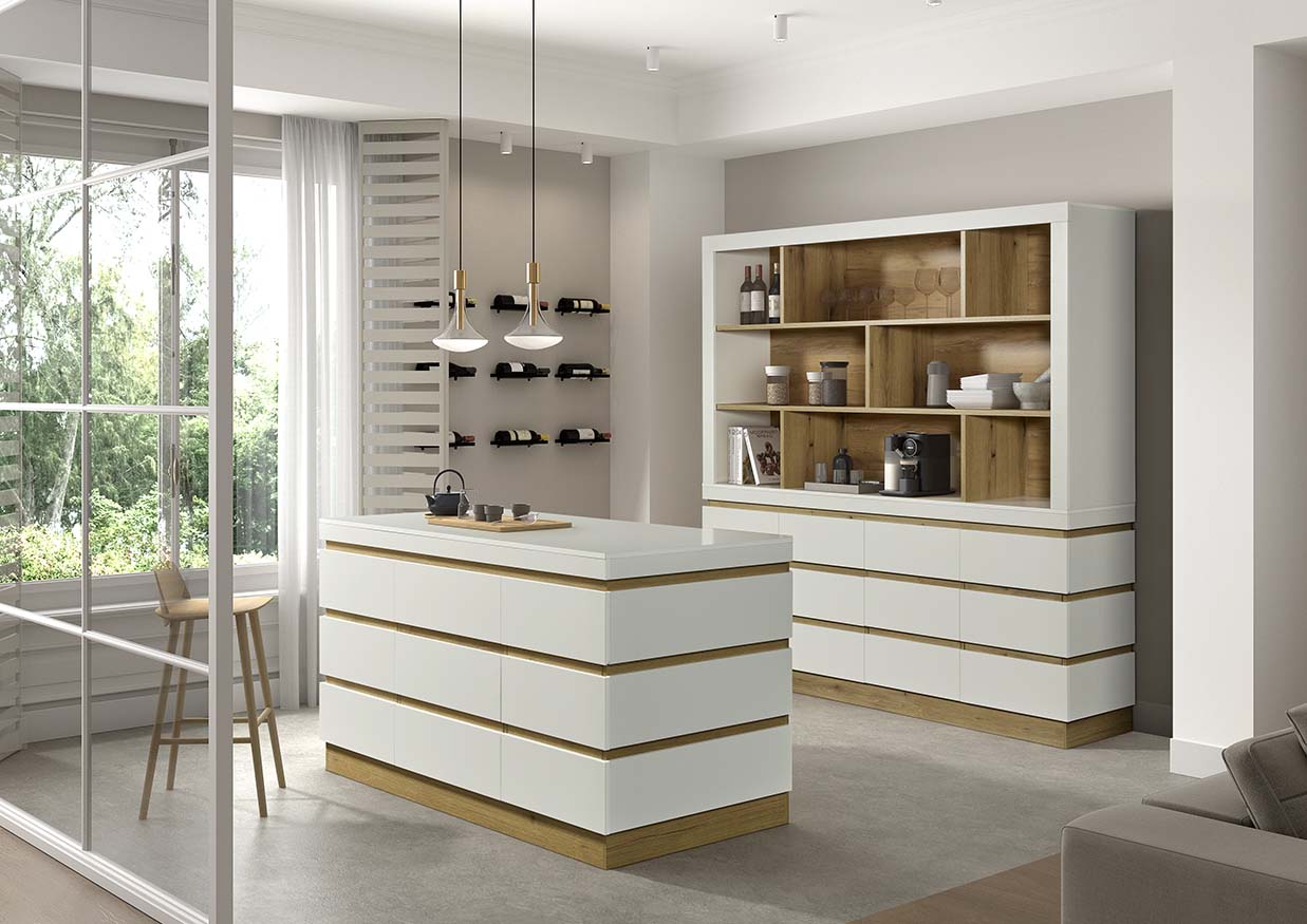 GBO - Bar Urbino – 202x214x45 cm - Wit