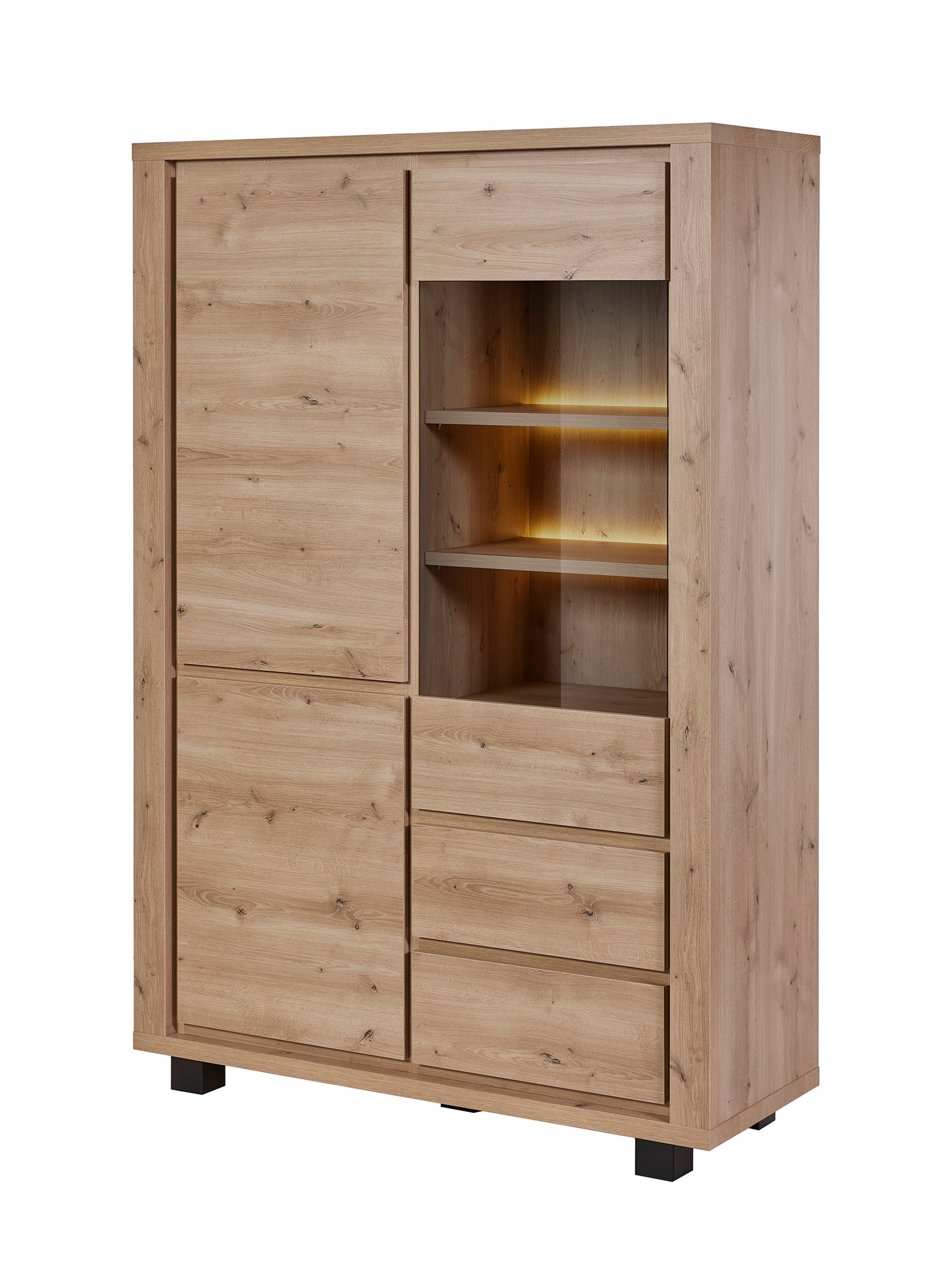 GBO - Vitrine Uri - Hudson oak - 128x90.0x48cm