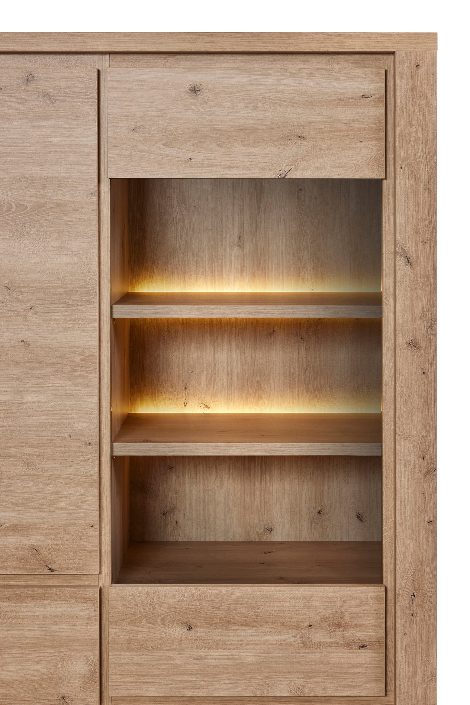 GBO - Vitrine Uri - Hudson oak - 128x90x48cm