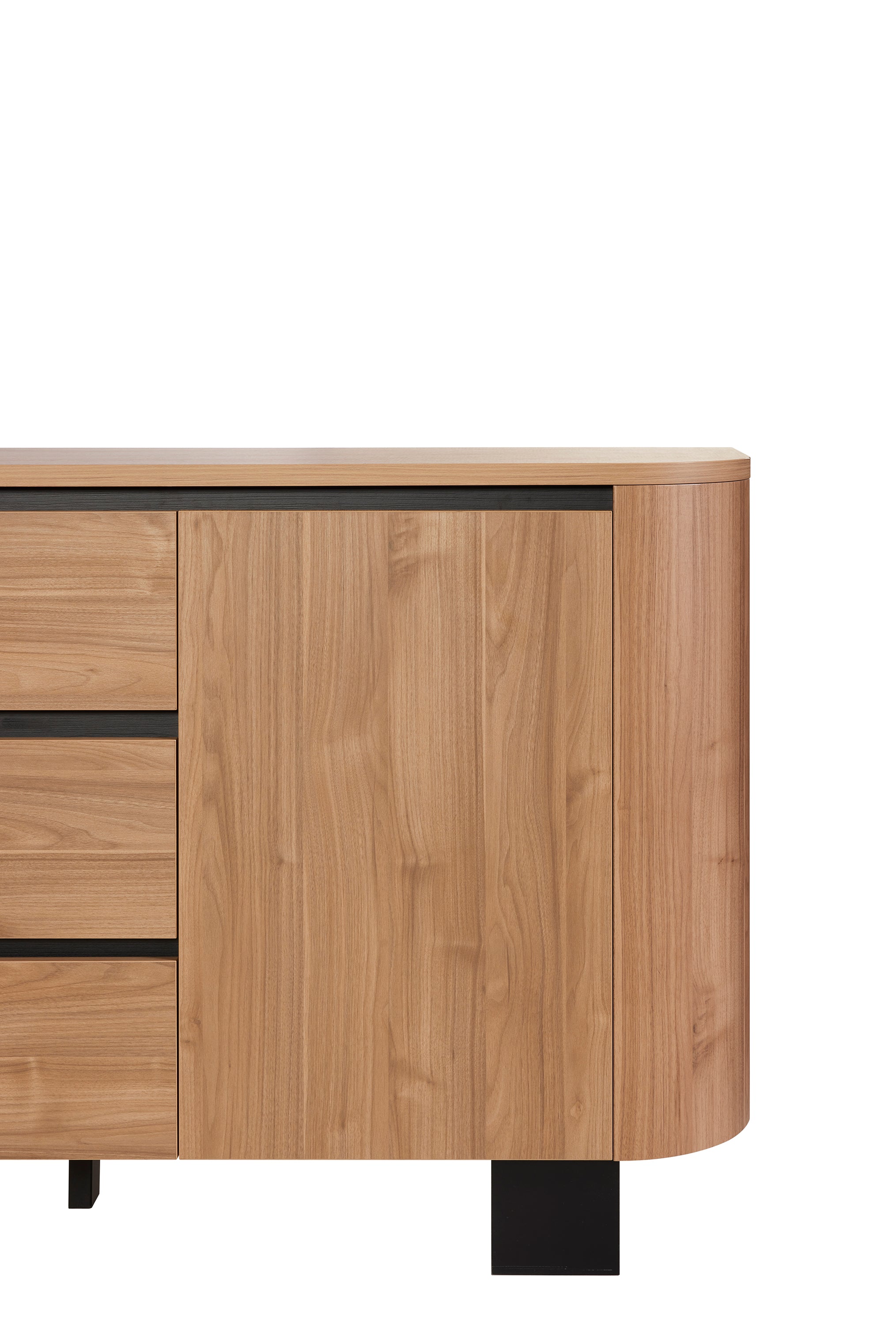 GBO - Buffet Valerio 3D3L - Noyer clair - 237x80x48 cm
