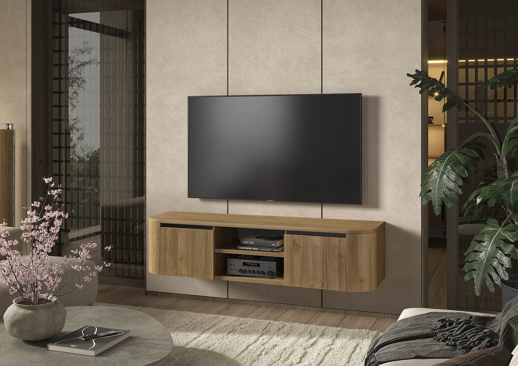 GBO - Meuble TV suspendu Valerio - 170 cm