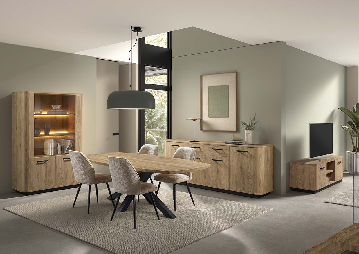 GBO - Eetkamer set Vasko 1 – Virginia Oak