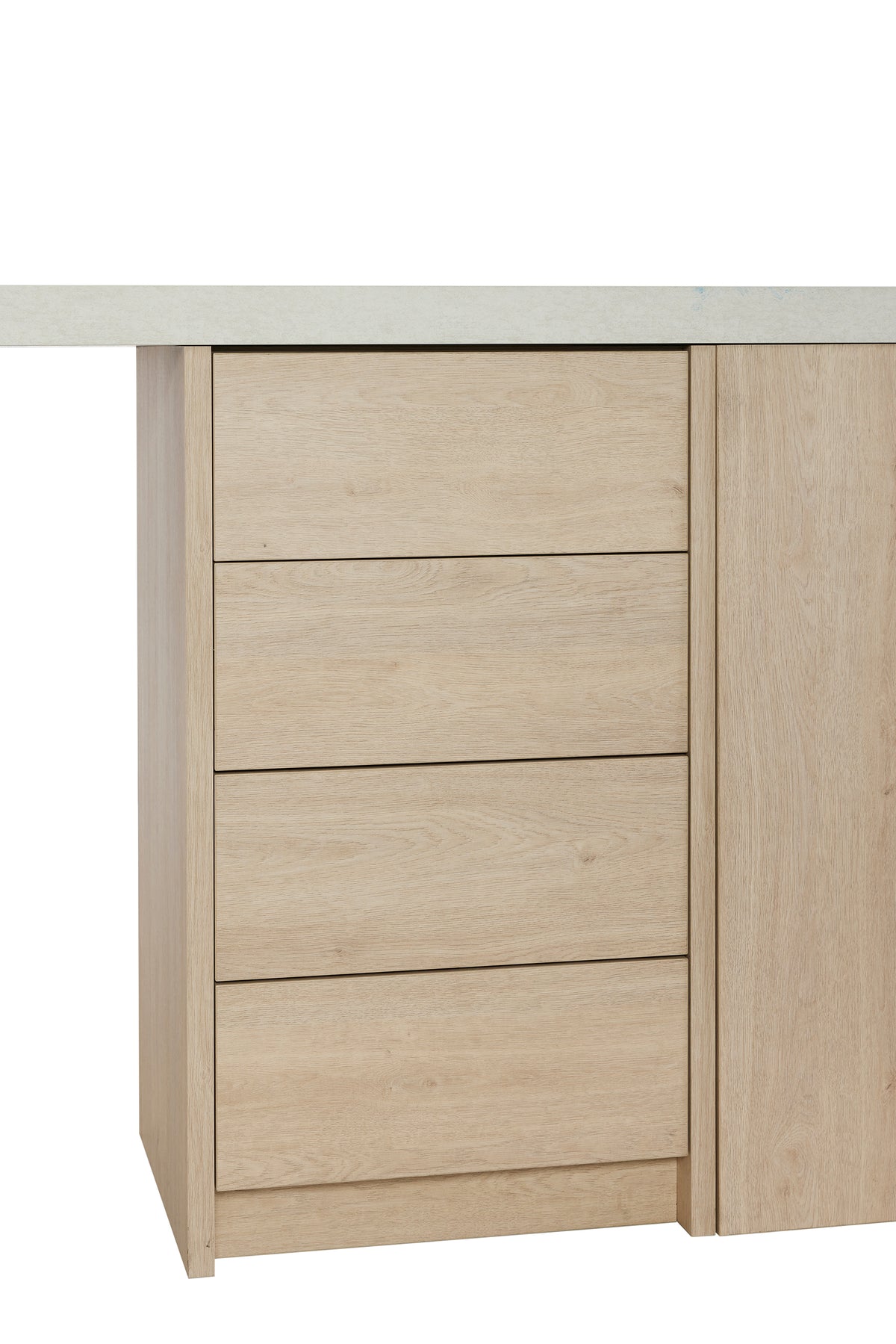 GBO - Kitchen Unit - Urban oak+Travertin - Keuken element+Ladenblok - 230x100x92cm
