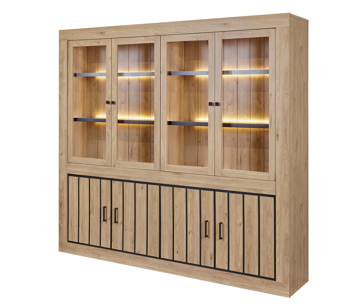 GBO - Bibliothèque Vinny - Castle Oak - 240x223x48 cm