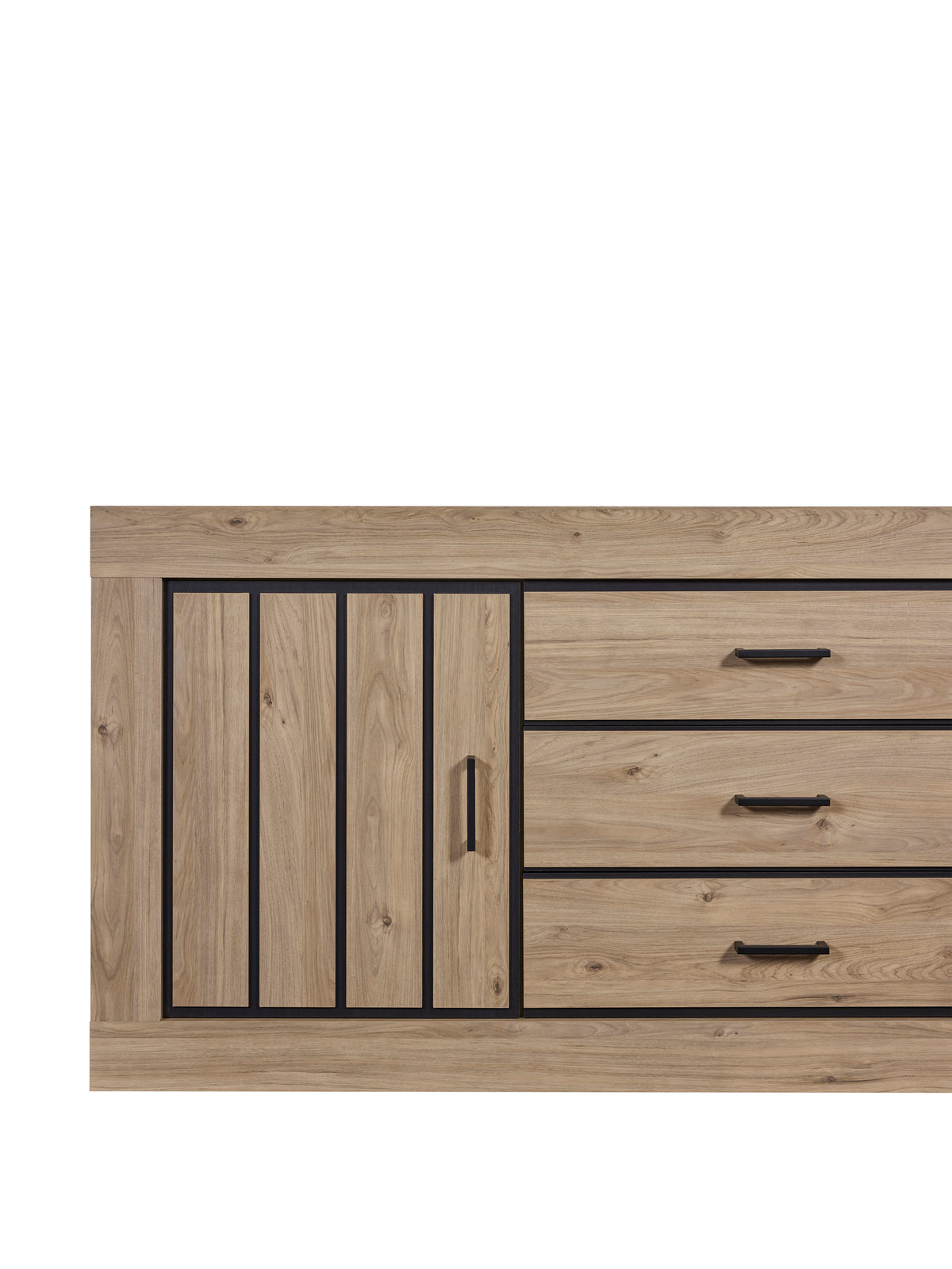 GBO - Dressoir 2D3L Vinny - Castle Oak - 215x90x48 cm
