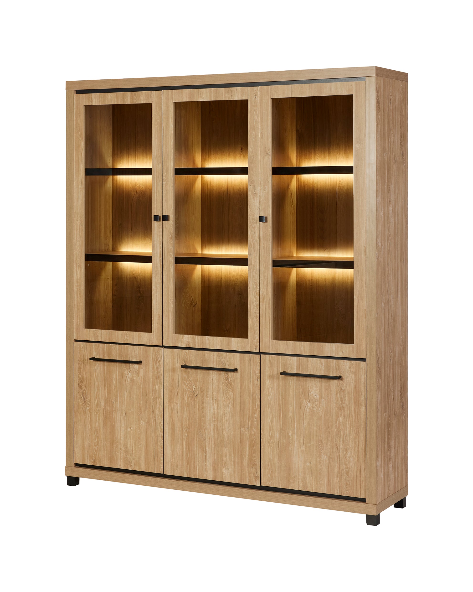 GBO - Bibliothèque Vittorio – 175x215x45 cm - Chêne Houston