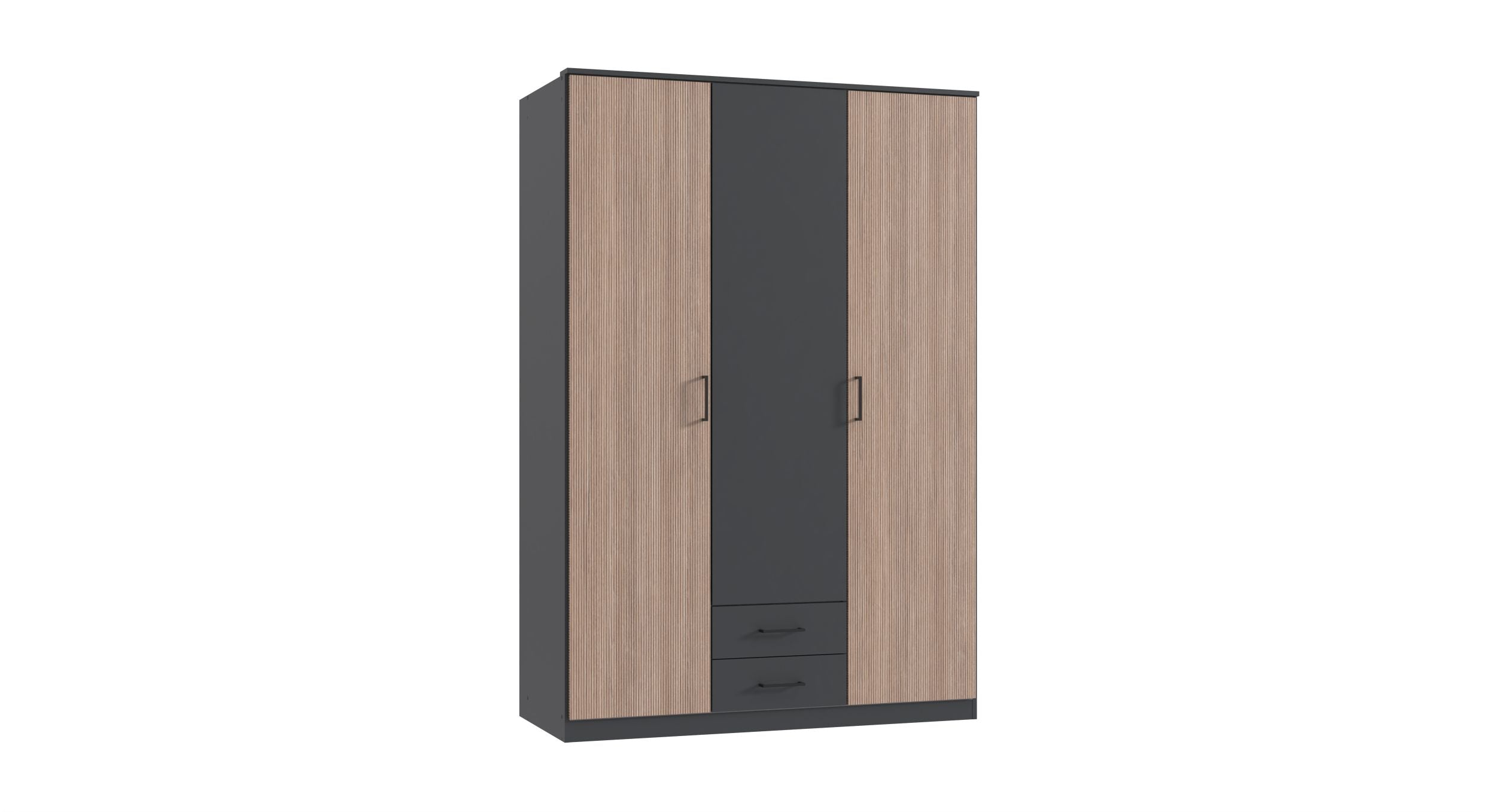 Wimex - Kleerkast Fulda - T05472 - Grafiet - 135x199x58cm