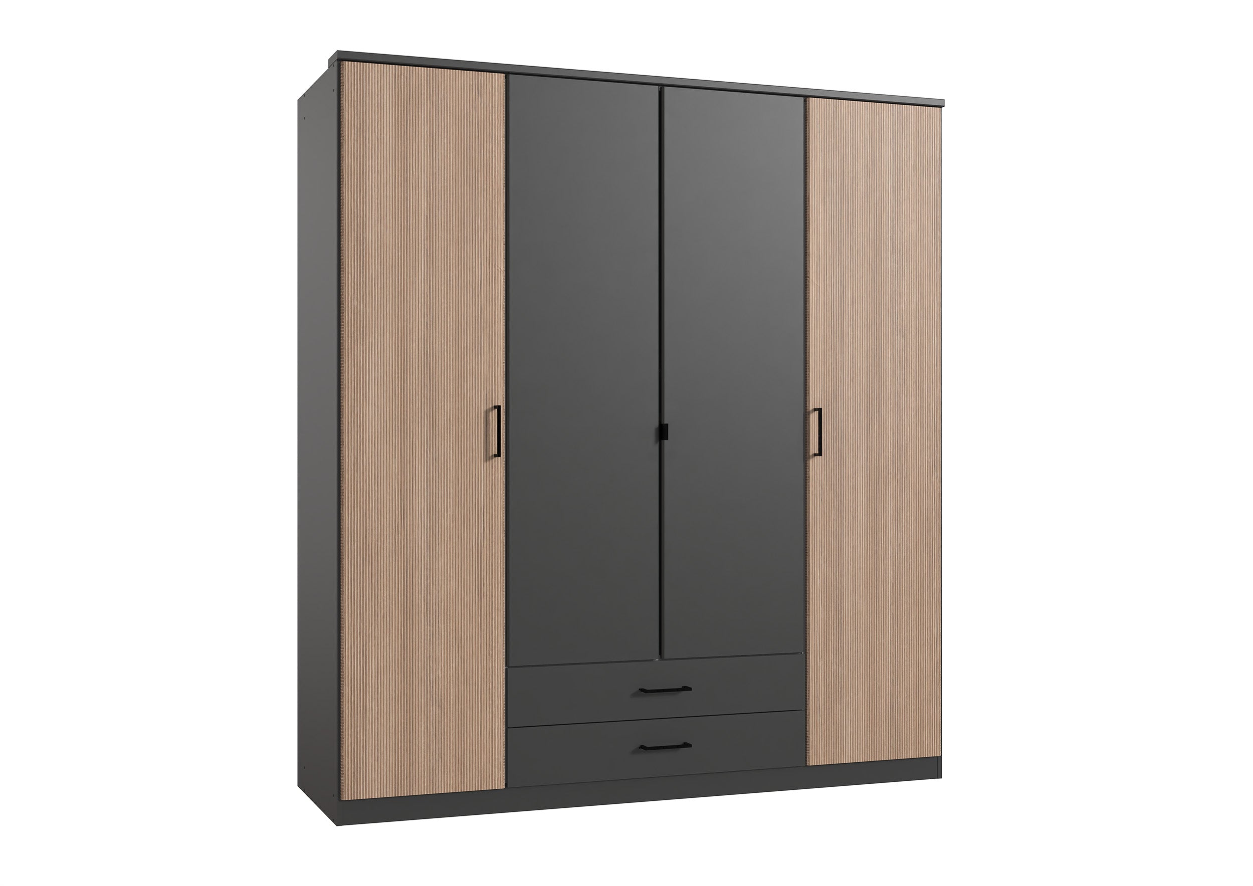 Wimex - Kleerkast Fulda - T05473 - Grafiet - 180x199x58cm