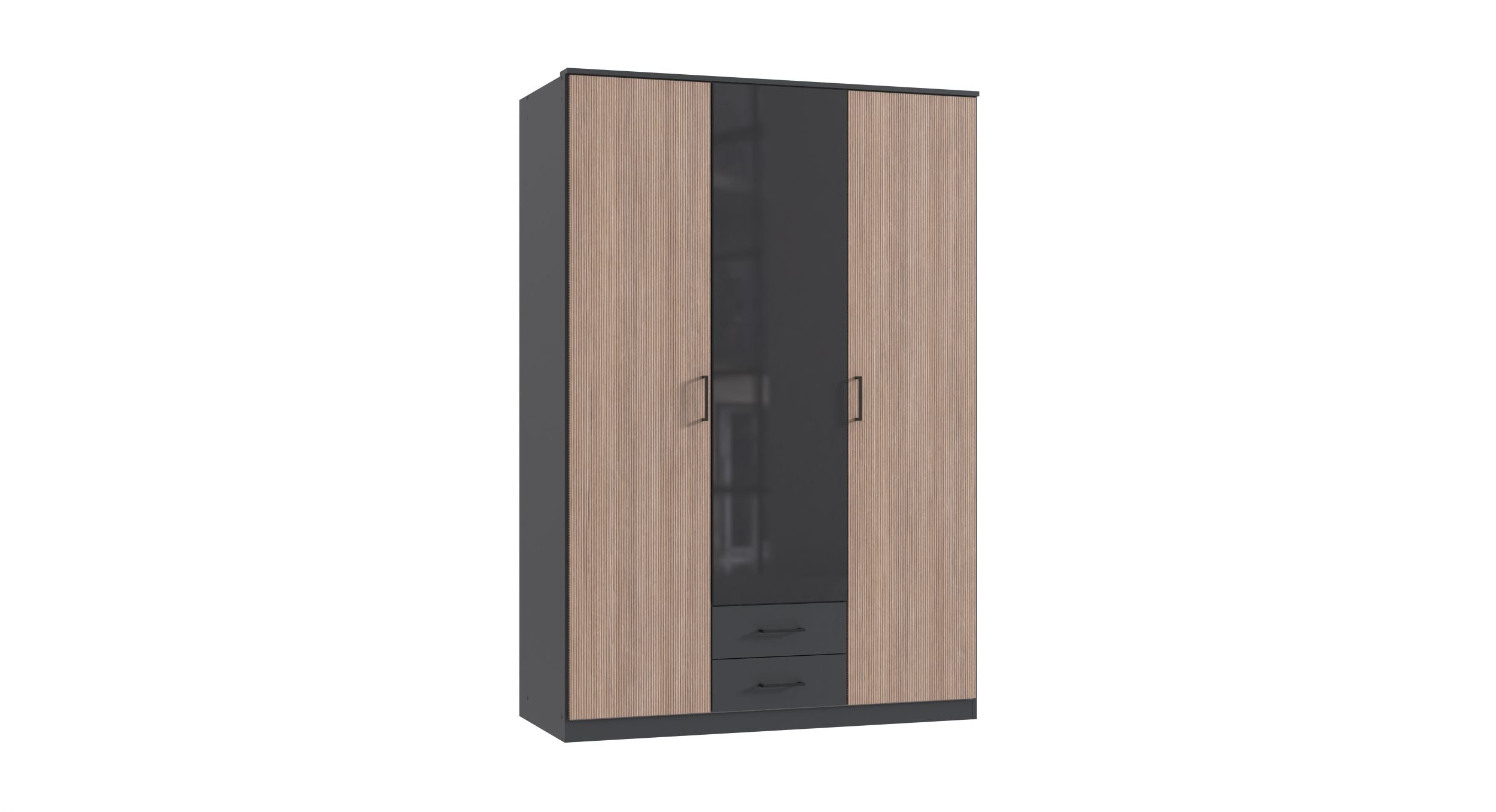 Wimex - Kleerkast Fulda - T05484 - Grafiet - 135x199x58cm