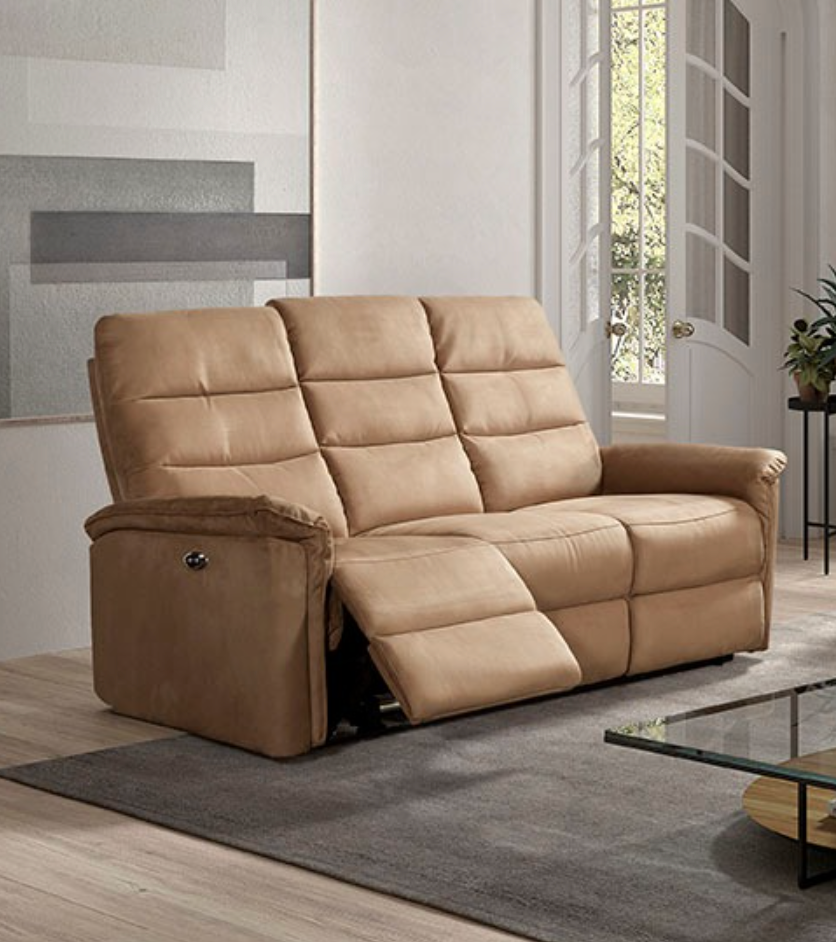 GBO - 3 zit relax electrisch Merignac - Stof Rhodos - 190x95.0x107cm