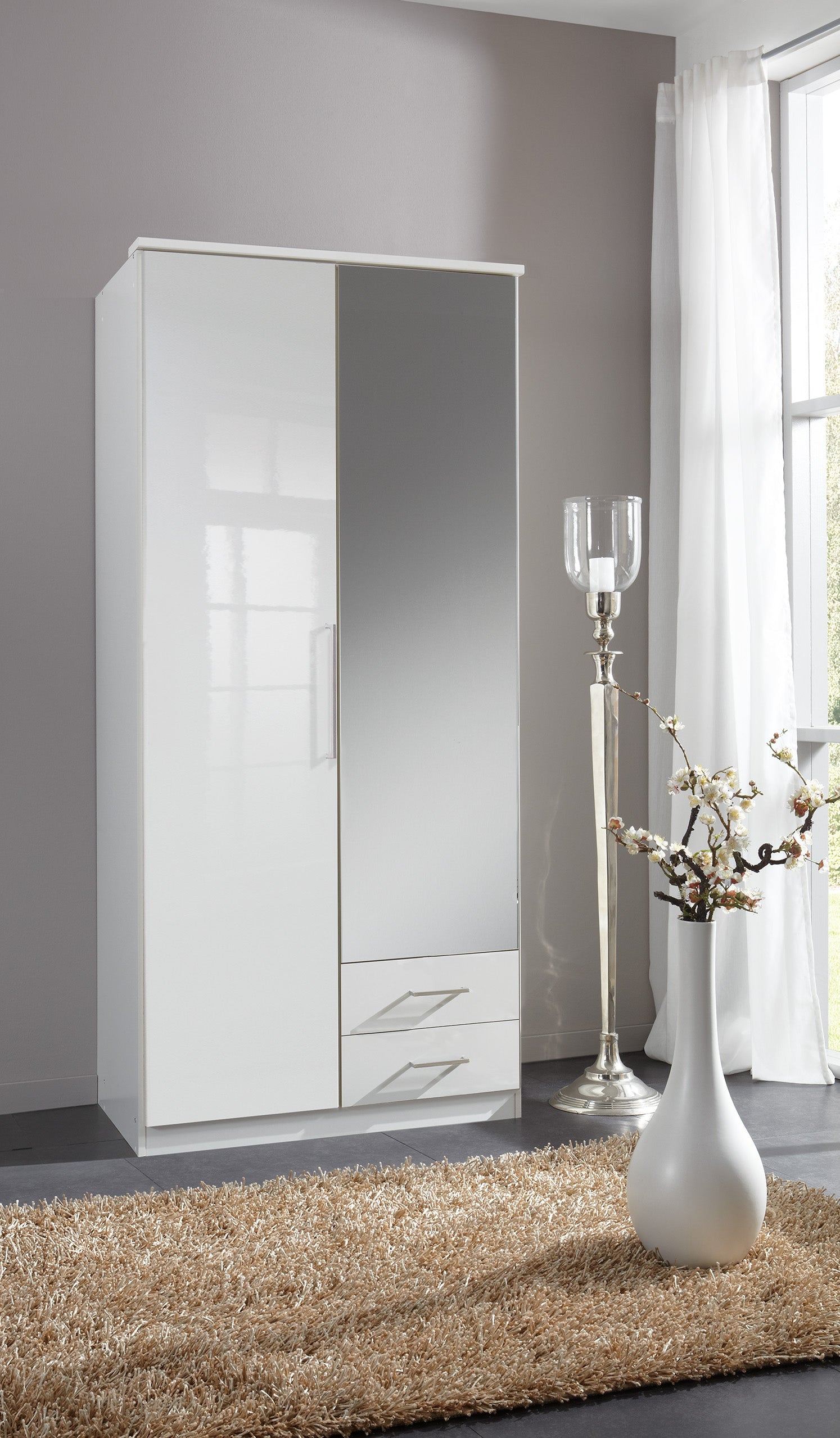 Wimex - Kleerkast Greven - 109209 - Wit - 91x199x58cm