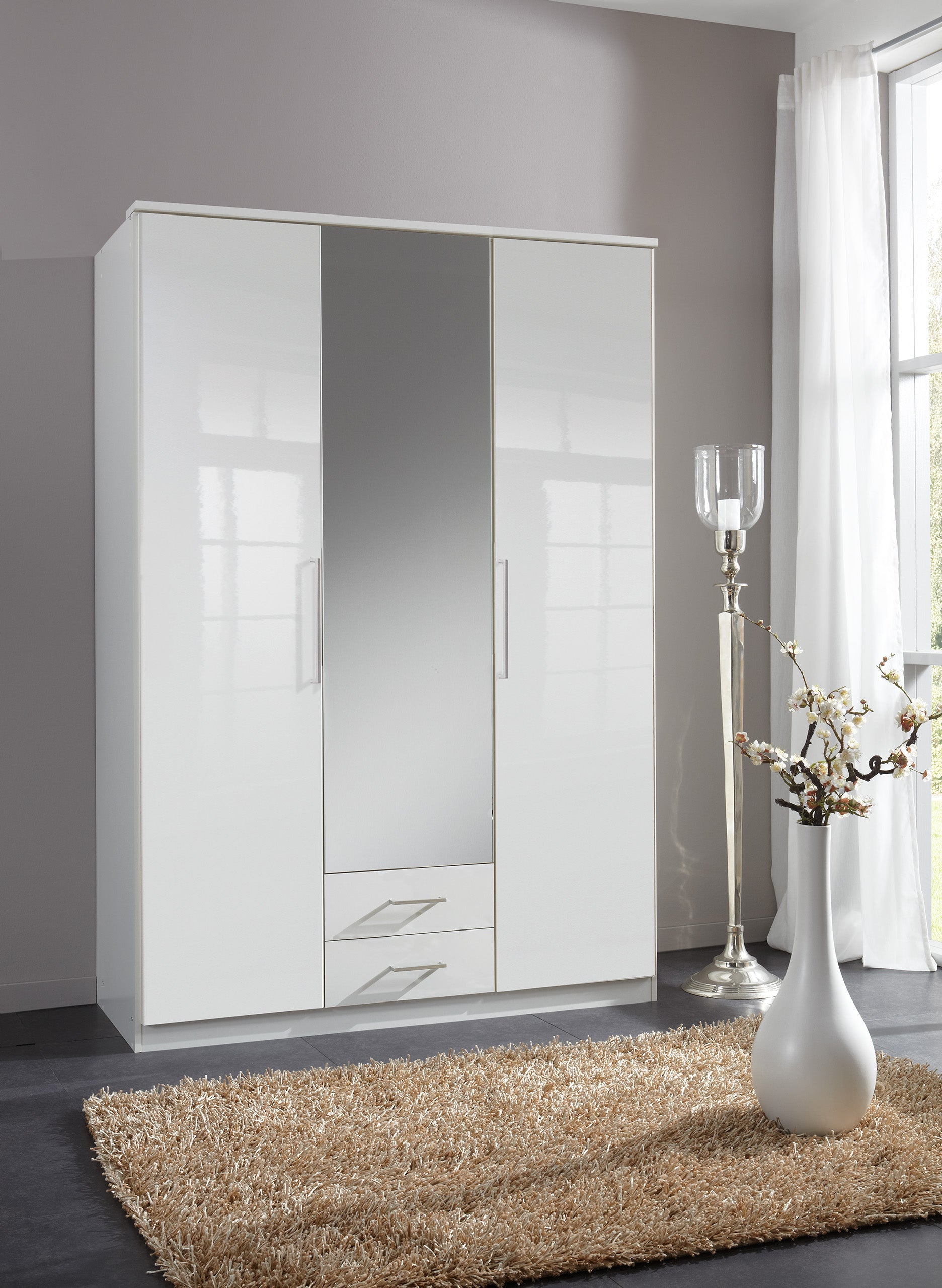 Wimex - Kleerkast Greven - 109484 - Wit - 135x199x58cm
