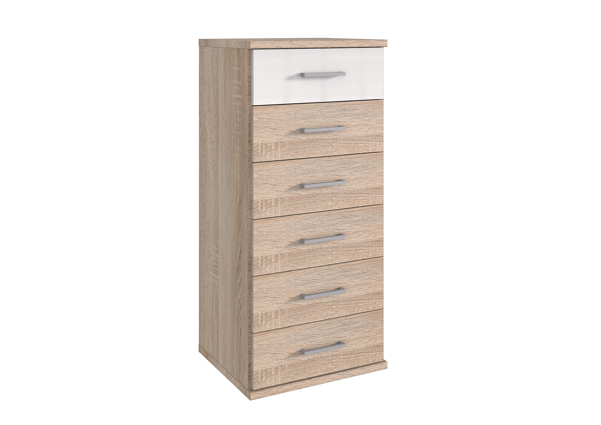 Wimex - Commode Greven - 111318 - Blanc/Chêne brut - 46x106x40cm