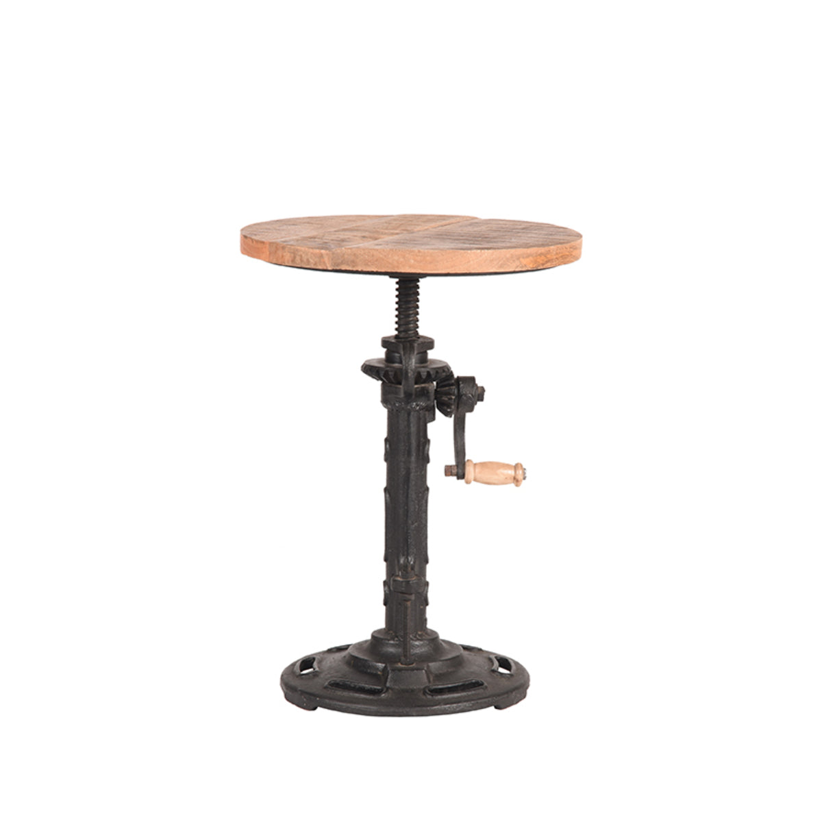 LABEL51 - Tabouret Gautan - Brut - Bois de manguier - 48x32 cm